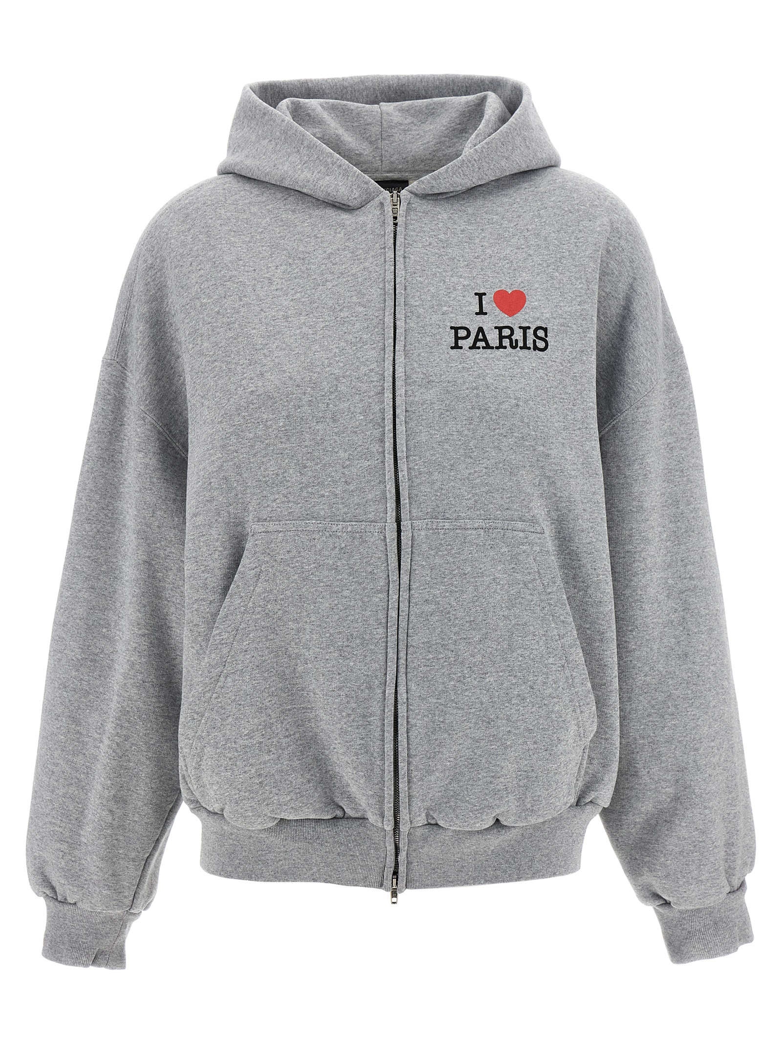 BALENCIAGA I LOVE PARIS フーディー【注目商品】★ I Love Paris & Balenciaga Hoodie Large Fit in Black Faded