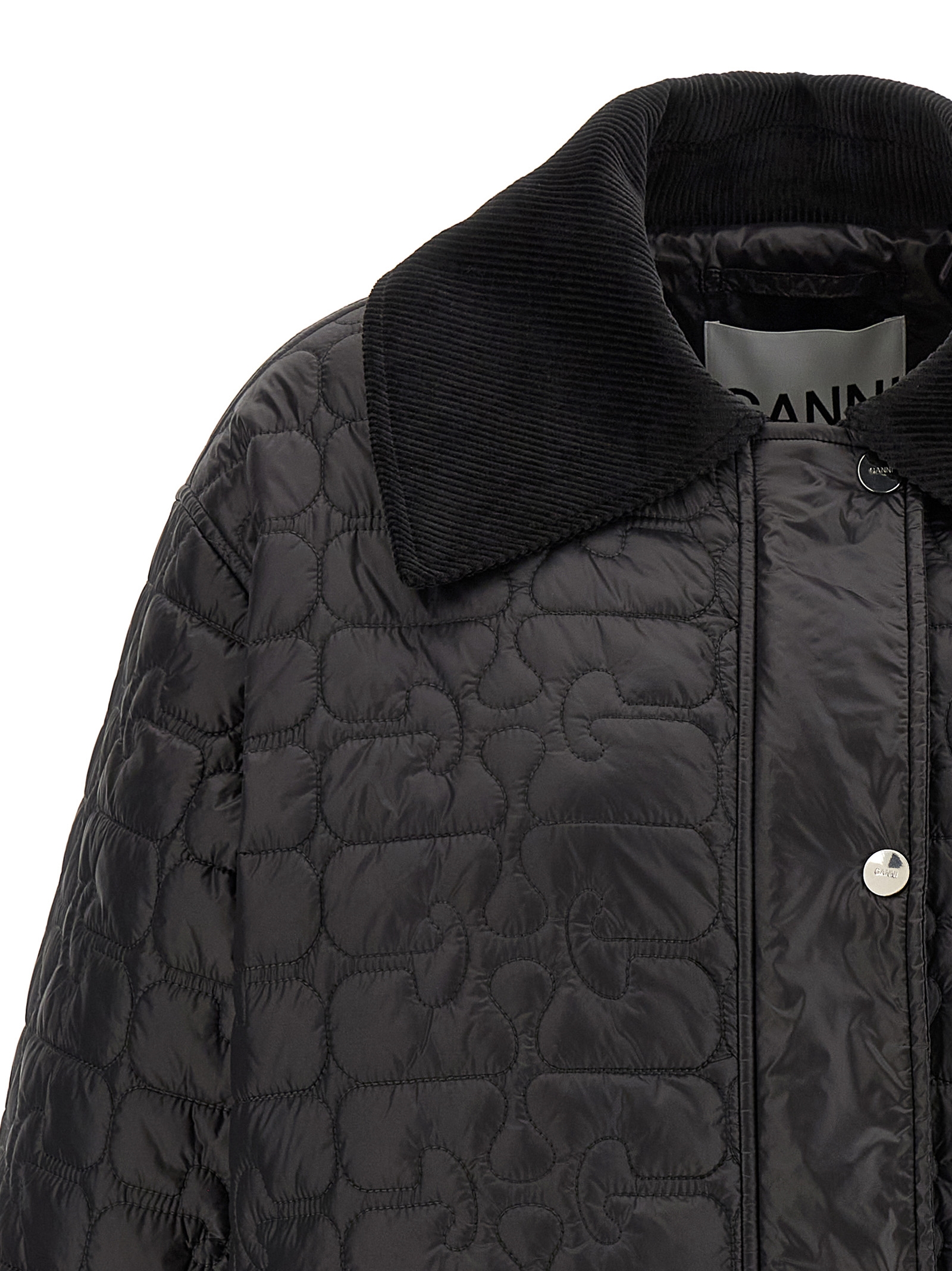 'Black Shiny Quilt Midi' jacket W0343252 (GANNI / カジュアルジャケット ) | GANNI (ガニー)(2)