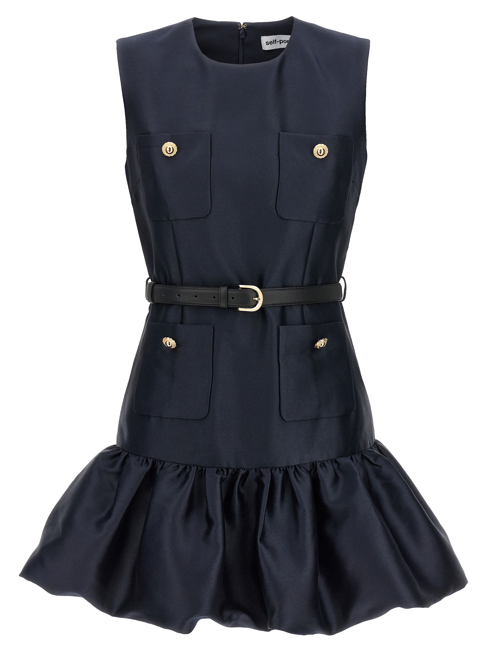 ワンピース SELF PORTRAIT Women Dresses PF25017SBL NAVY Navy Taffeta Mini' dress PF25017SBLBLUE（ワンピース・ドレス