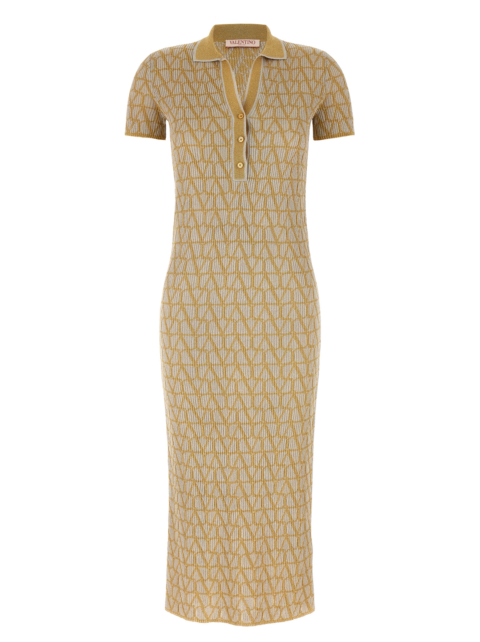 ワンピース TOILE ICONOGRAPHE DRESS VALENTINO ICONOGRAPHE TOILE DRESS BEIGE NERO NEW SEASON