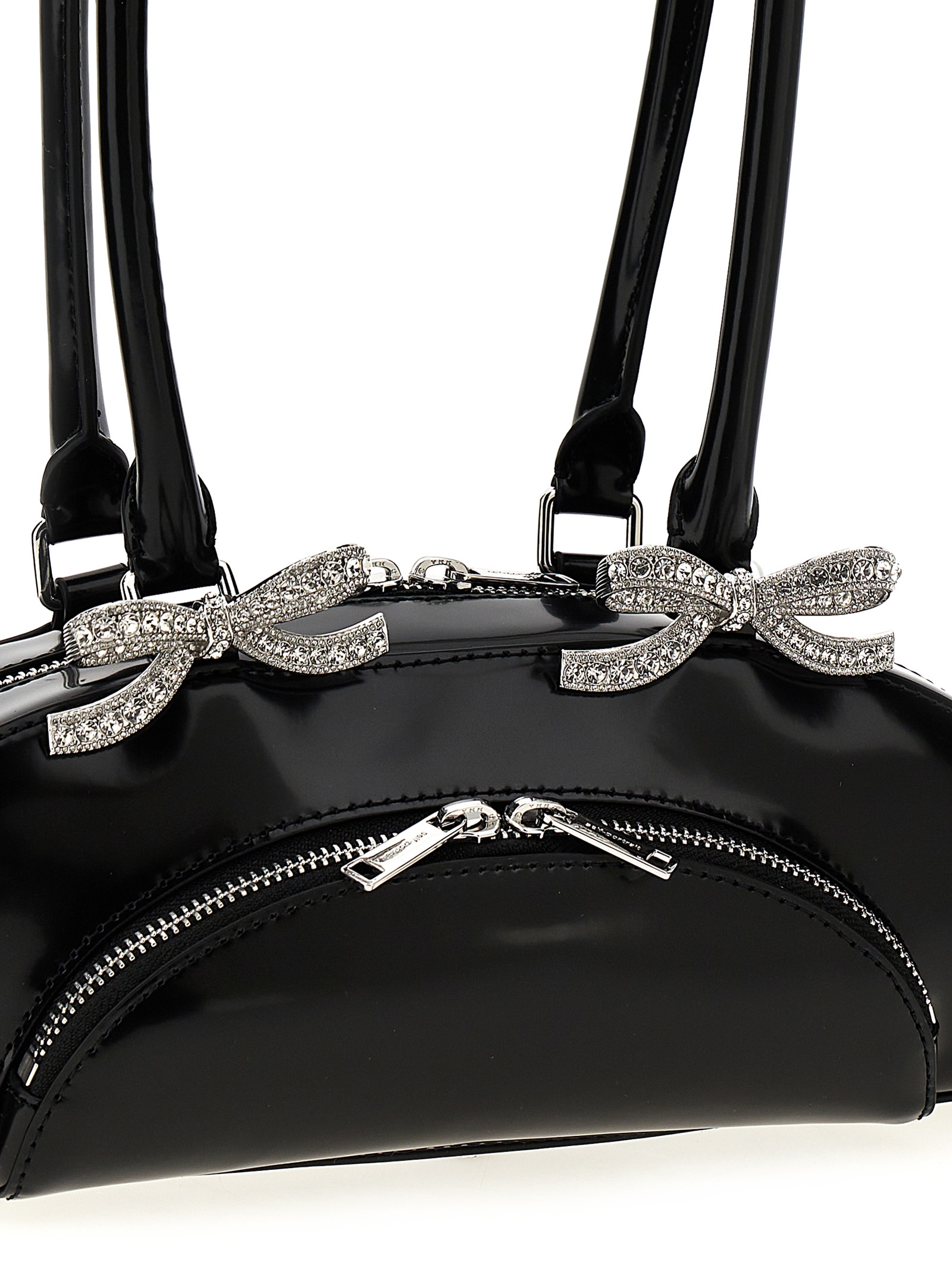 'Black Leather Curved' shoulder bag RS25304BBLACK (self-portrait / ハンドバッグ・ショルダーバッグ ) | self-portrait (セルフ・ポートレイト)(2)