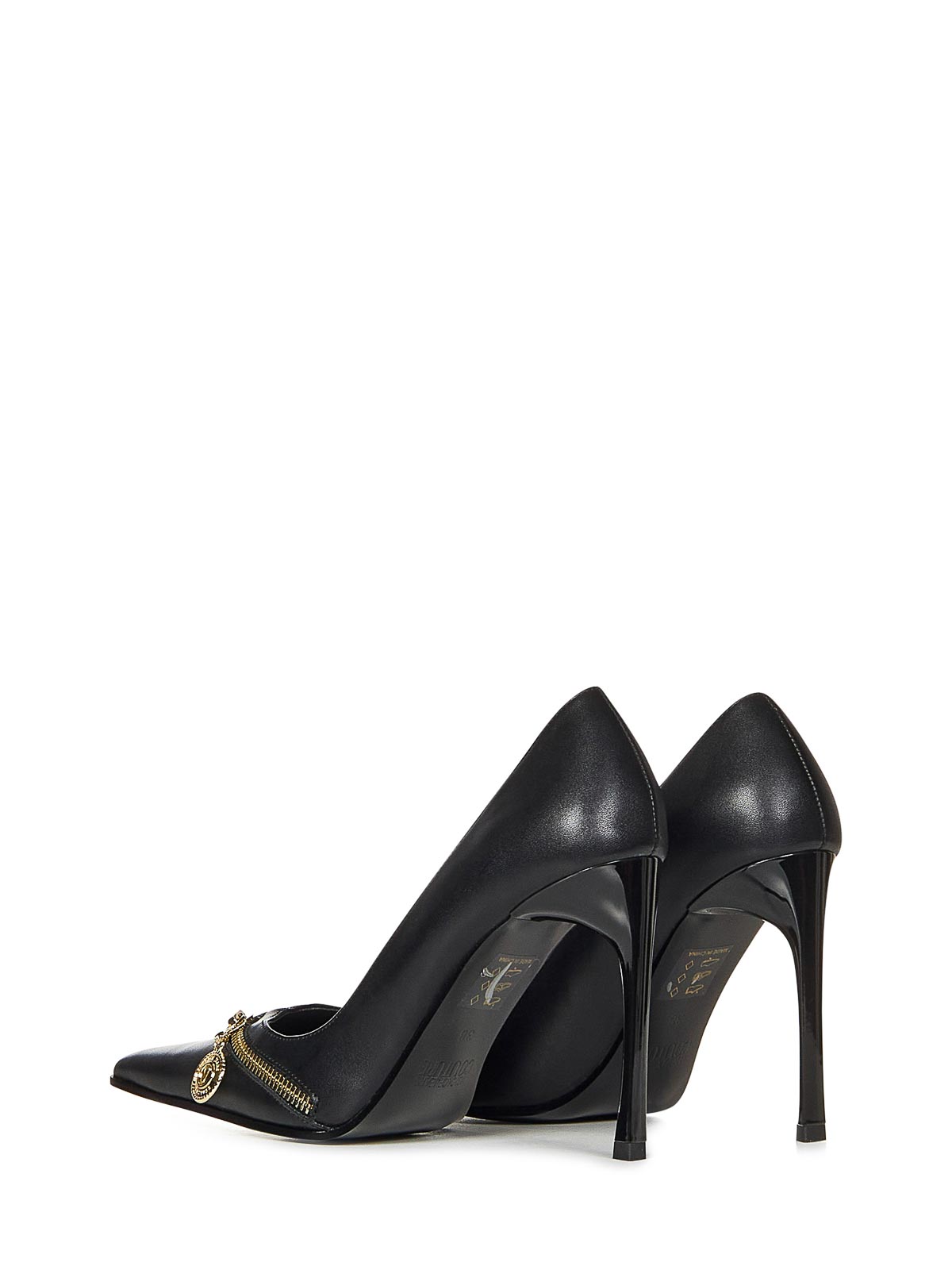 Black Faux Leather Pumps 77VA3S2771570899 (VERSACE JEANS COUTURE / パンプス・ハイヒール ) | VERSACE JEANS COUTURE (ヴェルサーチェ ジーンズ クチュール)(2)