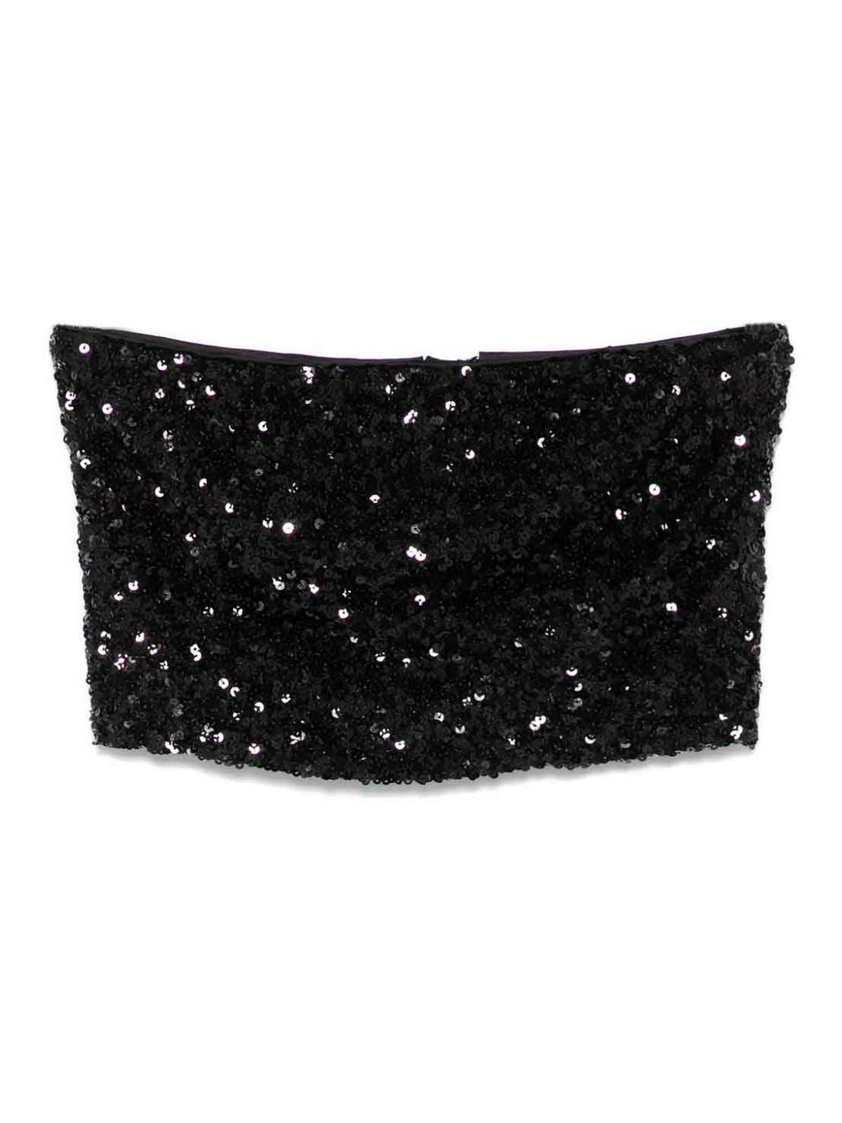 Short top with sequins 114044100100BLACK (ROTATE / タンクトップ・キャミソール ) | ROTATE (ロテート)