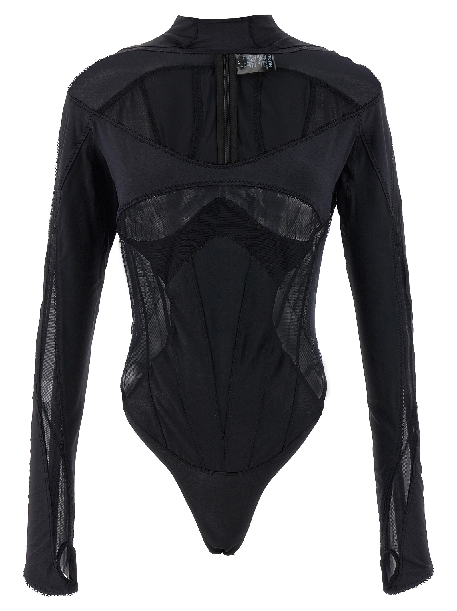 'multi-layer lingerie' bodysuit 24P1BO0231842B99N1 (MUGLER / ボディスーツ ) | MUGLER (ミュグレー)