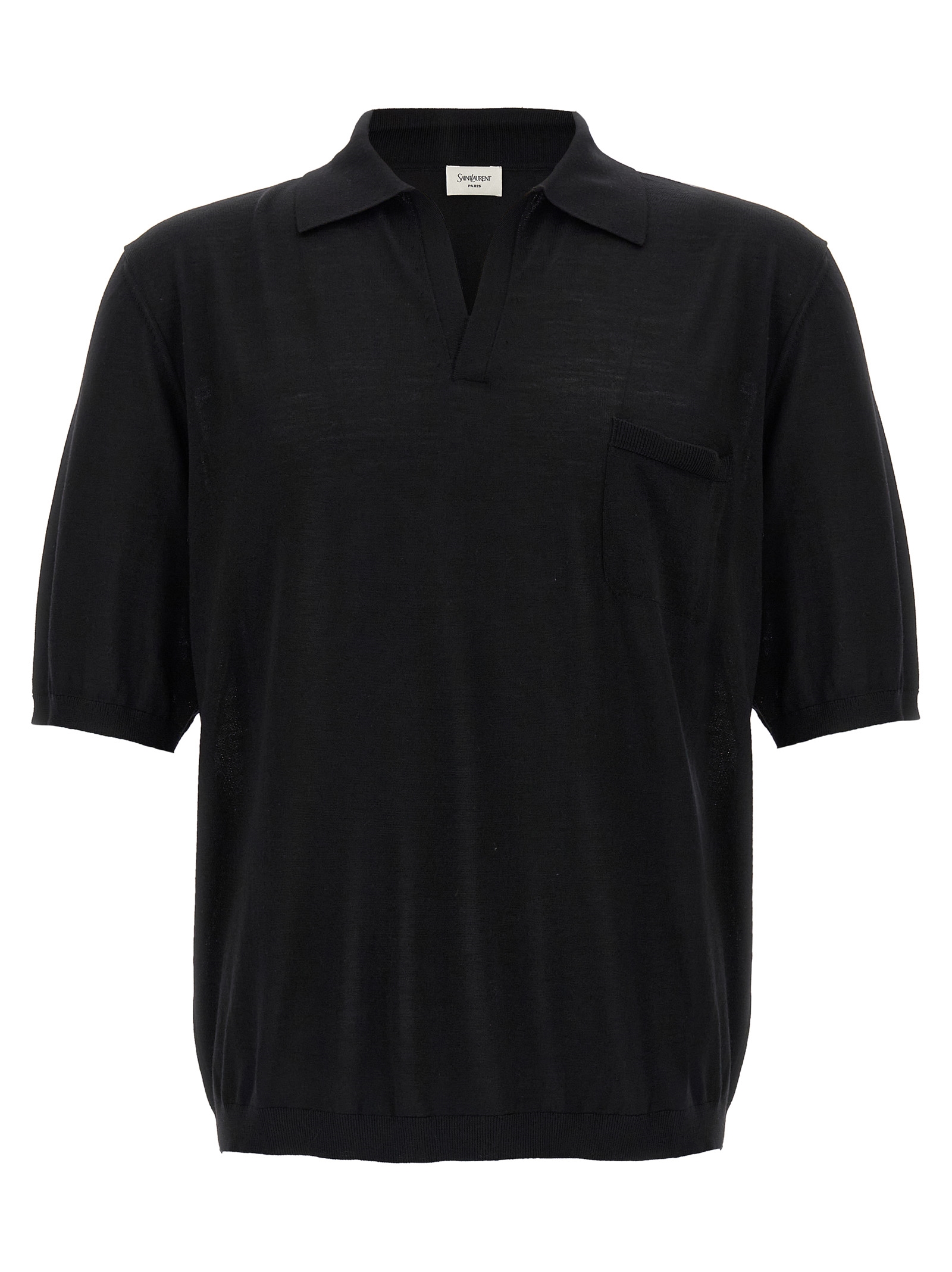 Tシャツ・カットソー Saint Laurent SS25 Wool polo shirt (821733Y77AS 1000) Wool polo shirt (Saint Laurent/ポロシャツ) | Saint Laurent