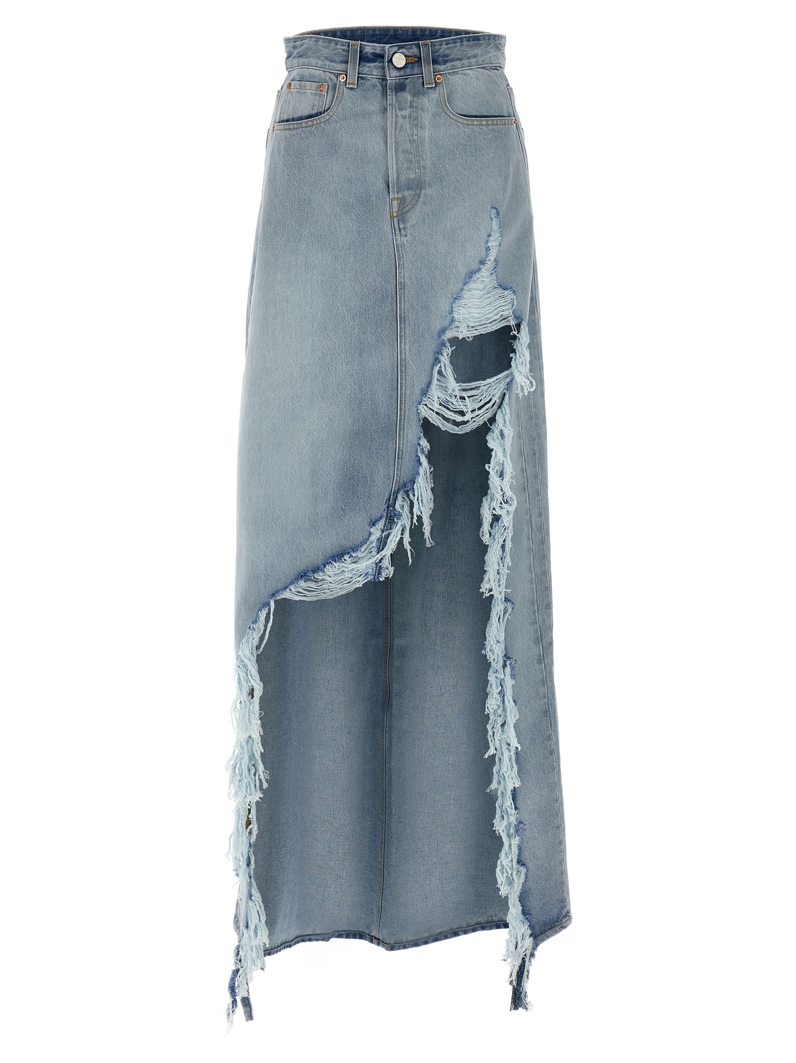 'Destroyed Denim Maxi Skirt' skirt WA66SK510LLIGHTBLUE (VETEMENTS / スカート ) | VETEMENTS (ヴェトモン)