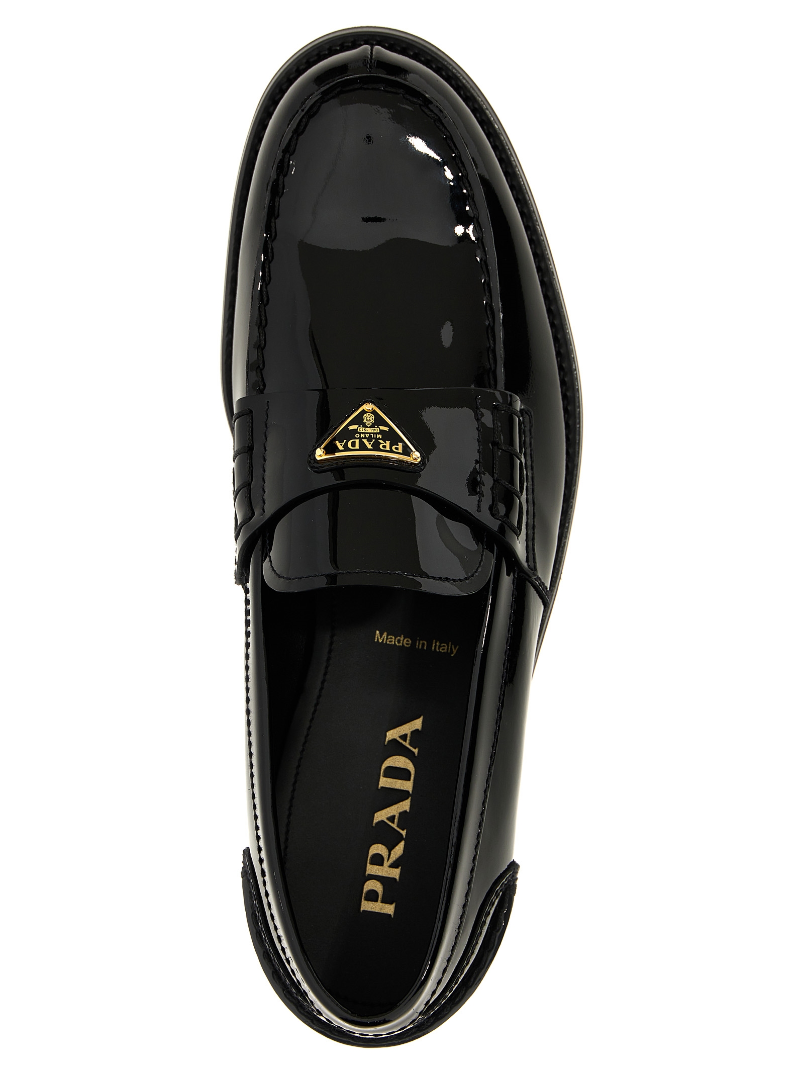 Logo patent leather loafer 2DB223FX000069F0002（ローファー