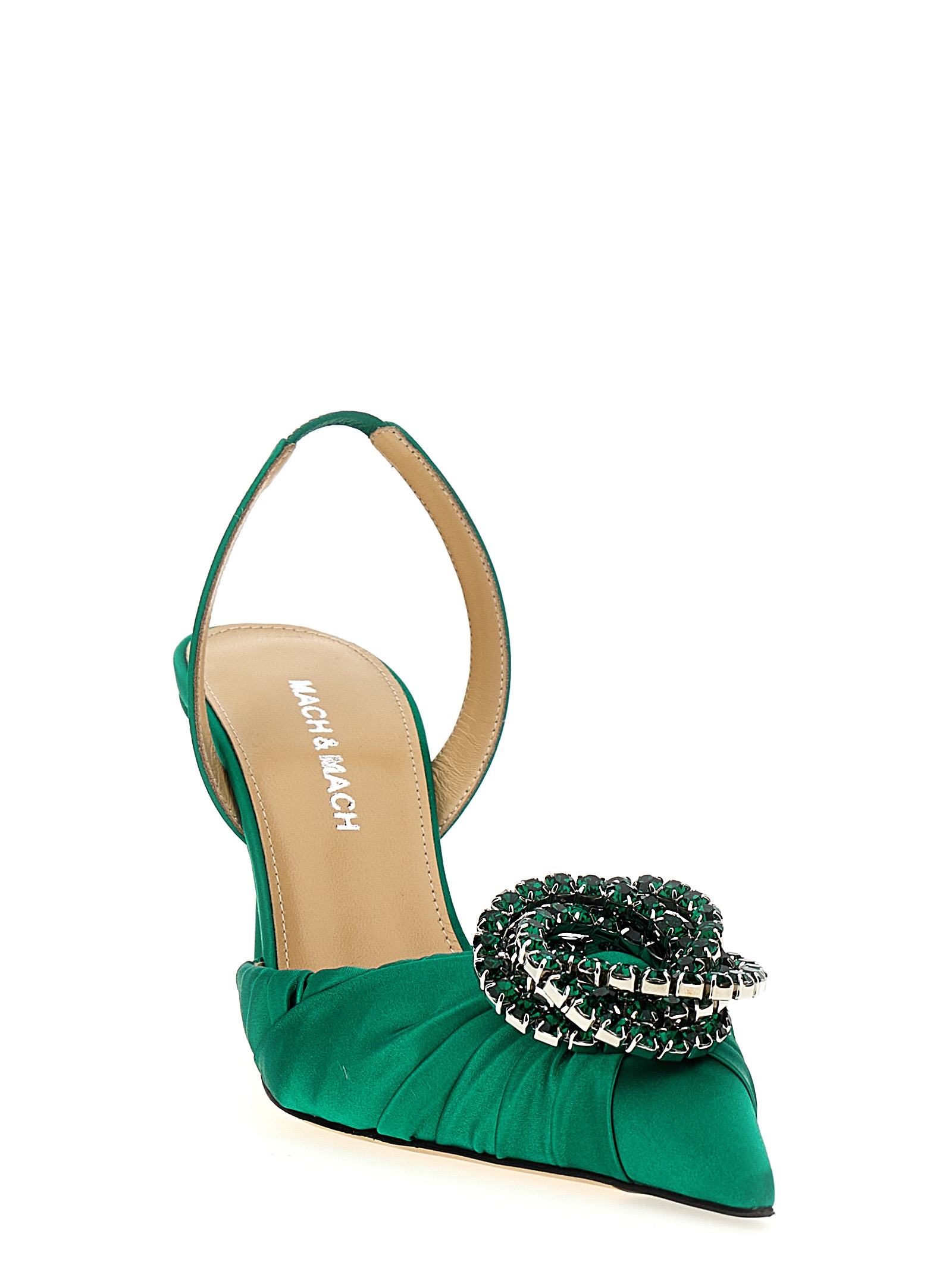 'Galaxy' slingback R25S082185CRPEMDEEMERALD (MACH & MACH / パンプス・ハイヒール ) | MACH & MACH (マッハ&マッハ)(1)