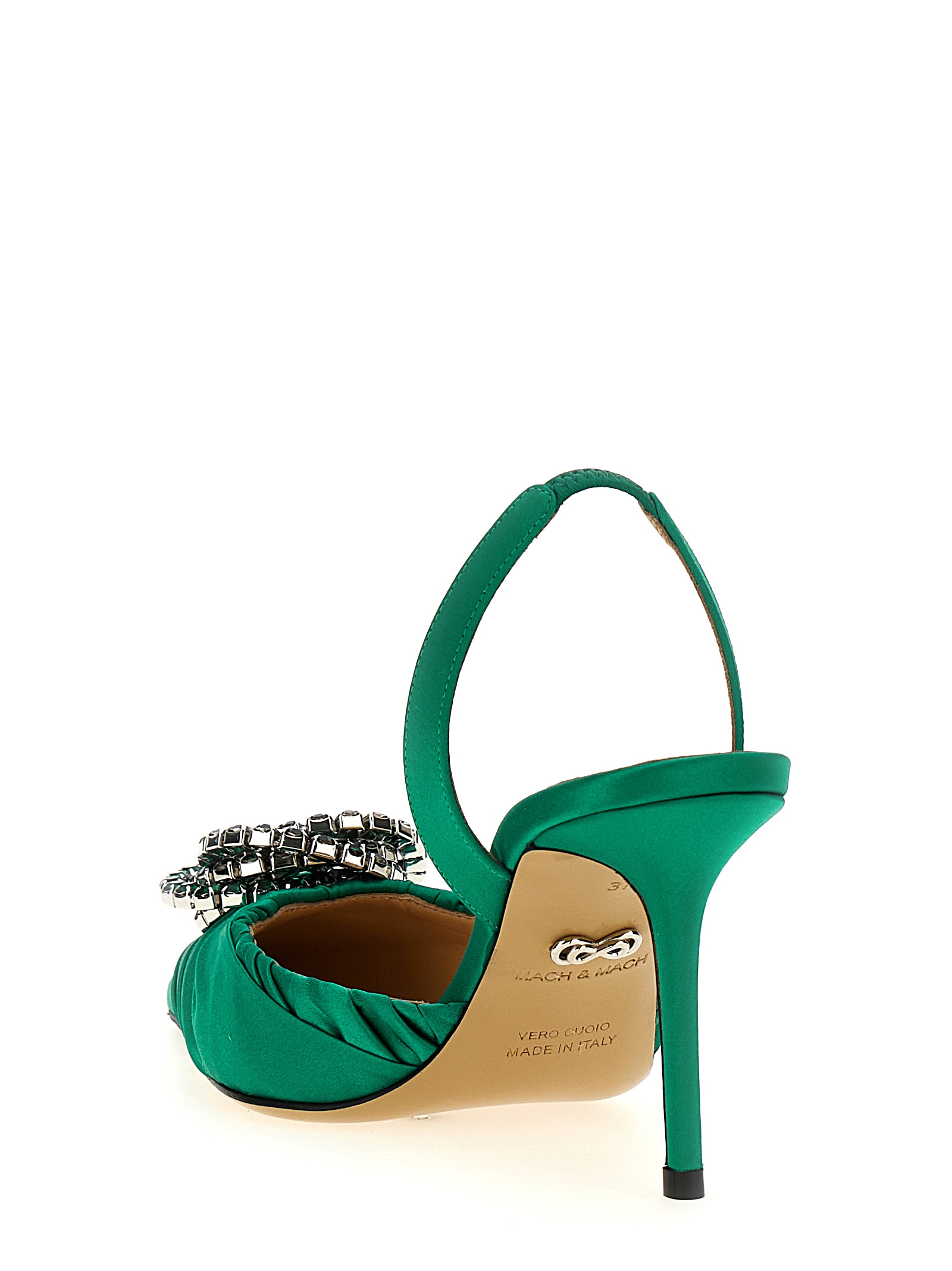 'Galaxy' slingback R25S082185CRPEMDEEMERALD (MACH & MACH / パンプス・ハイヒール ) | MACH & MACH (マッハ&マッハ)(2)