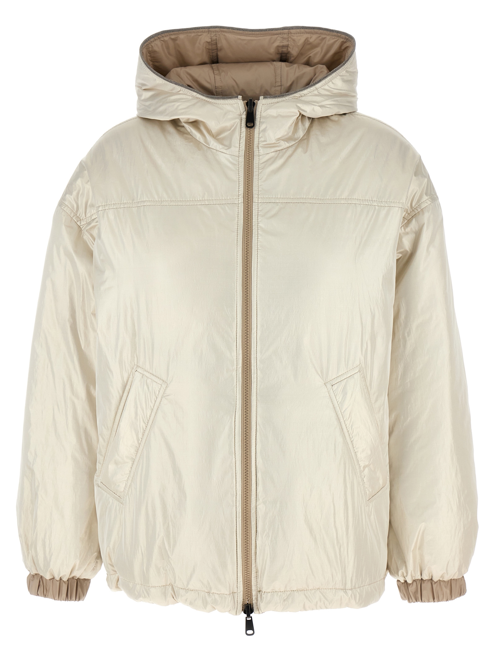 Laminated reversible down jacket ML1597861PC130 (Brunello Cucinelli / ダウンジャケット・コート ) | Brunello Cucinelli (ブルネロ・クチネリ)