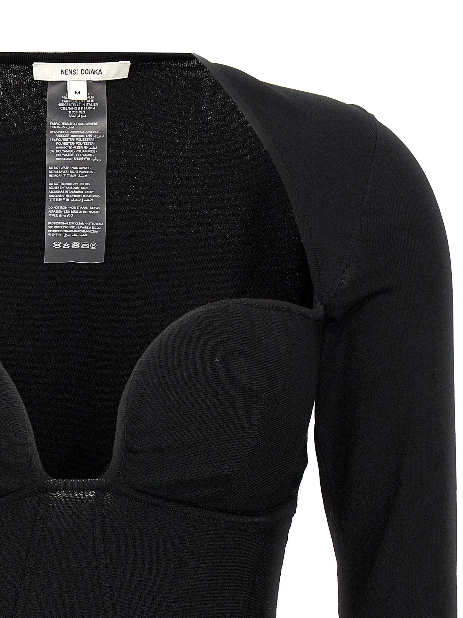 'Bustier' top NDAW24KT061BLACK (NENSI DOJAKA / Tシャツ・カットソー ) | NENSI DOJAKA (ネンシ ドジョカ)(2)