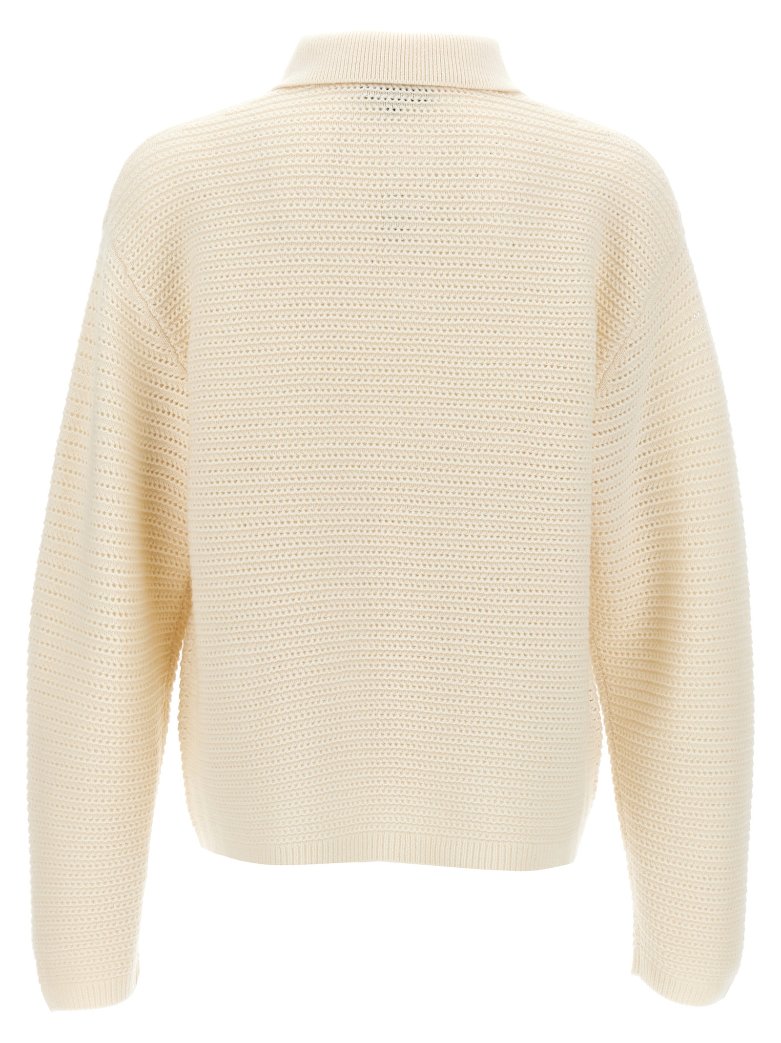 Logo embroidery sweater M7033EWWW424OFFWHITE (PURPLE / ニット・セーター・カーディガン ) | PURPLE (パープル)(1)