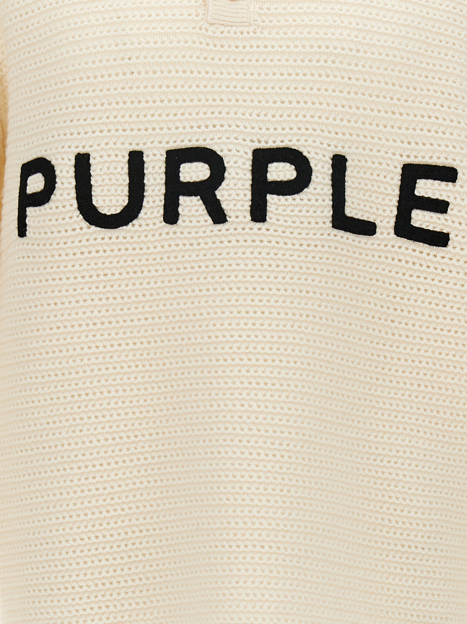 Logo embroidery sweater M7033EWWW424OFFWHITE (PURPLE / ニット・セーター・カーディガン ) | PURPLE (パープル)(2)