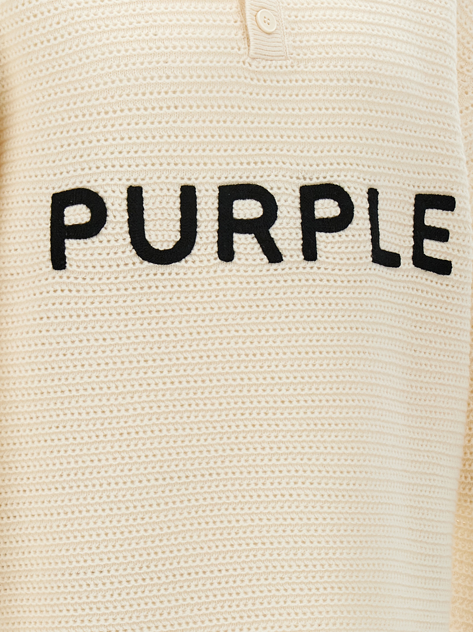 Logo embroidery sweater M7033EWWW424OFFWHITE (PURPLE / ニット・セーター・カーディガン ) | PURPLE (パープル)(3)
