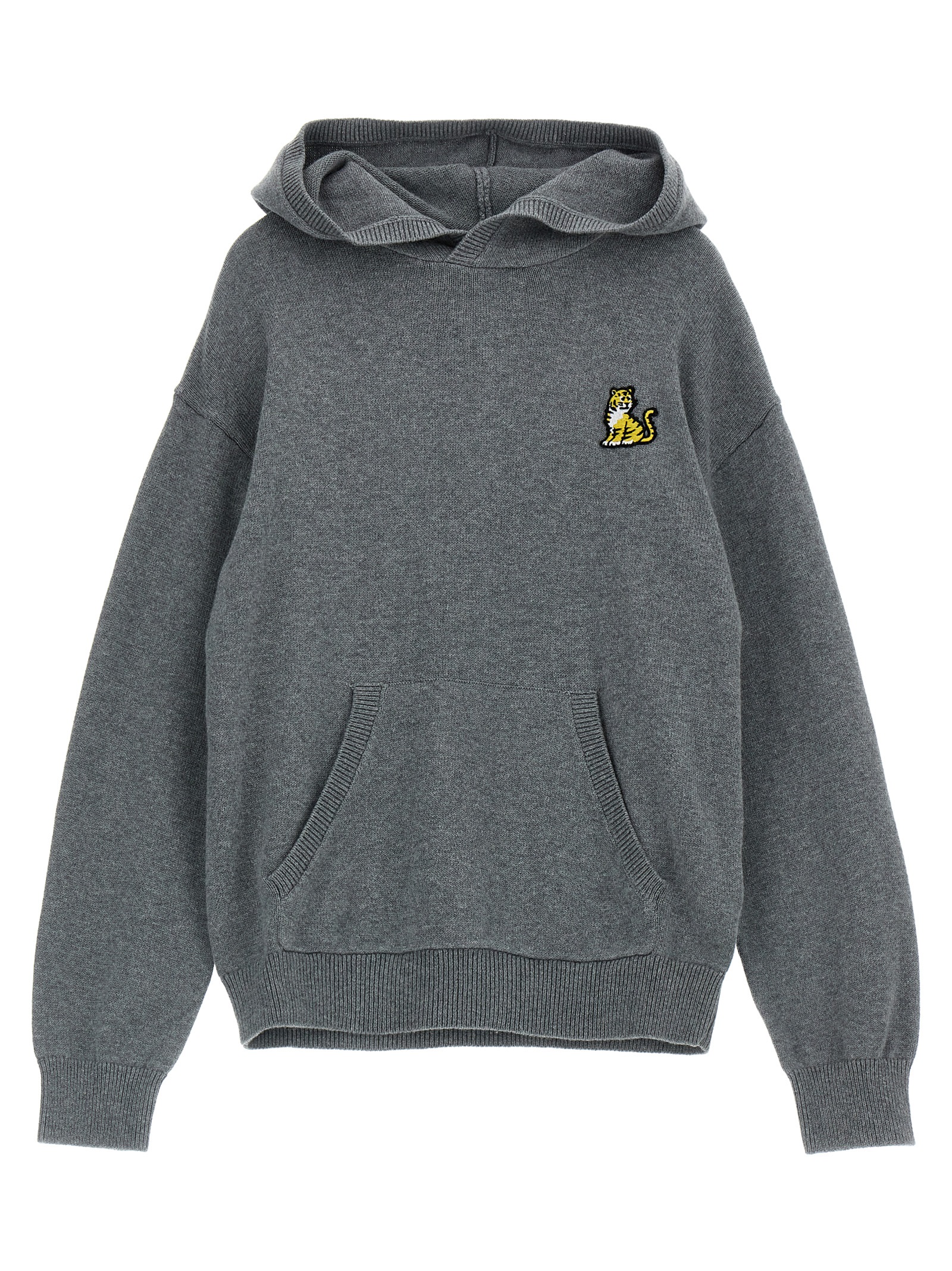 Logo embroidery hooded sweater K60771GREYMARL (KENZO / ニット・セーター・カーディガン ) | KENZO (ケンゾー)