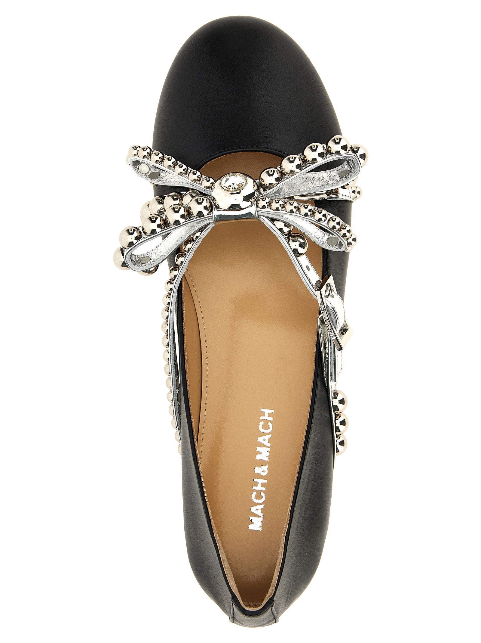 'Crystal Studs' ballet flats FW24S084210NAPB17 (MACH & MACH / フラットシューズ ) | MACH & MACH (マッハ&マッハ)(3)