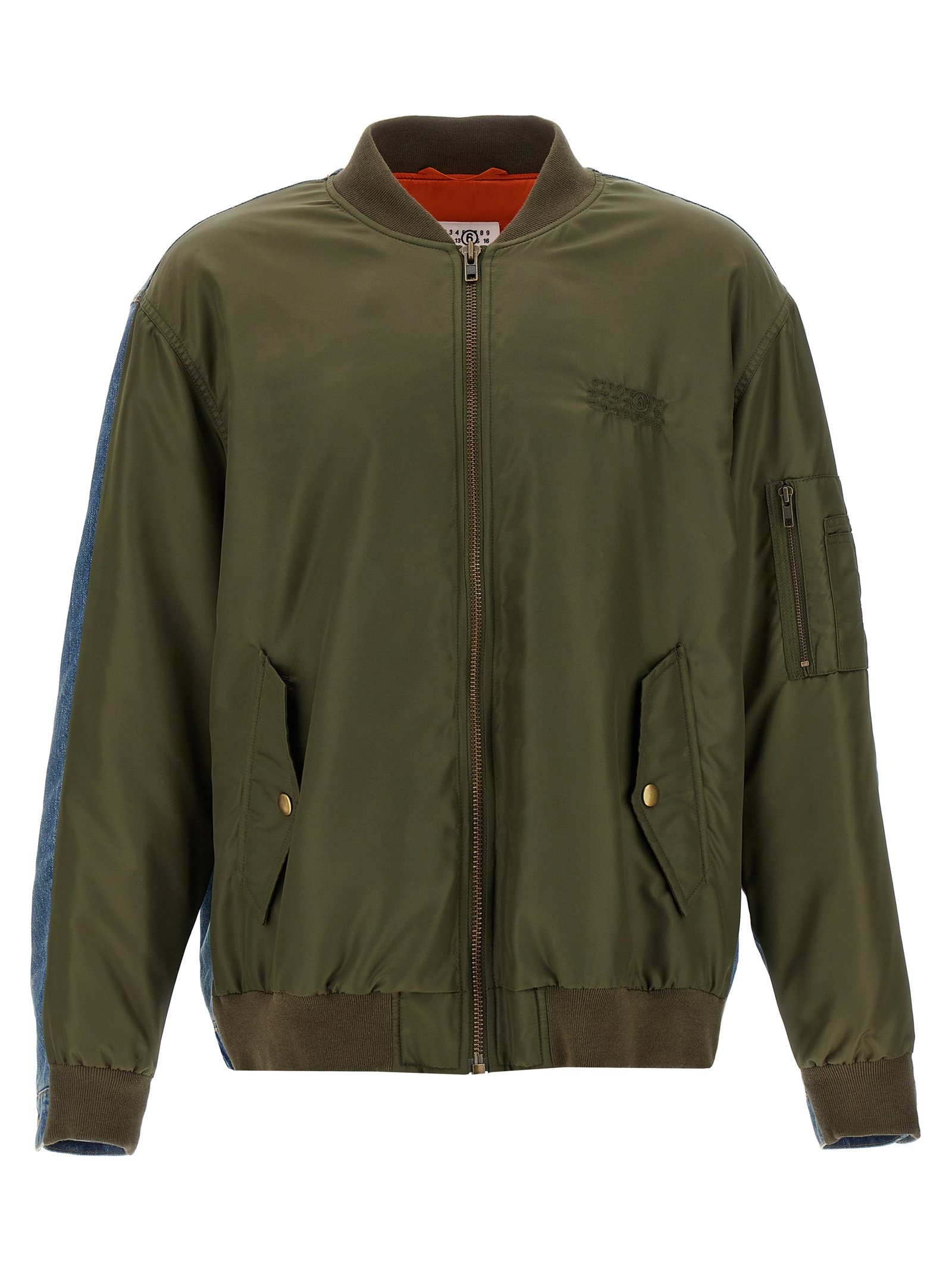 Bimaterial bomber jacket SH0AM0044MTN038961 (MM6 Maison Margiela / カジュアルジャケット・ベスト ) | MM6 Maison Margiela (エムエムシックス)