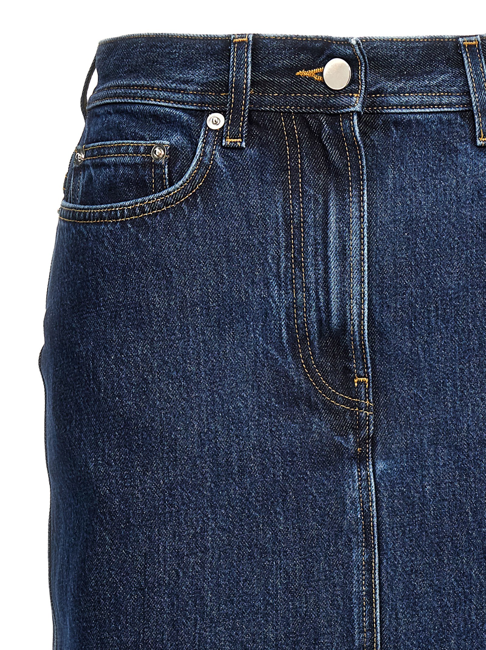 'Rona' skirt RONAWASHEDBLUE (LOULOU STUDIO / スカート ) | LOULOU STUDIO (ルルスタジオ)(2)