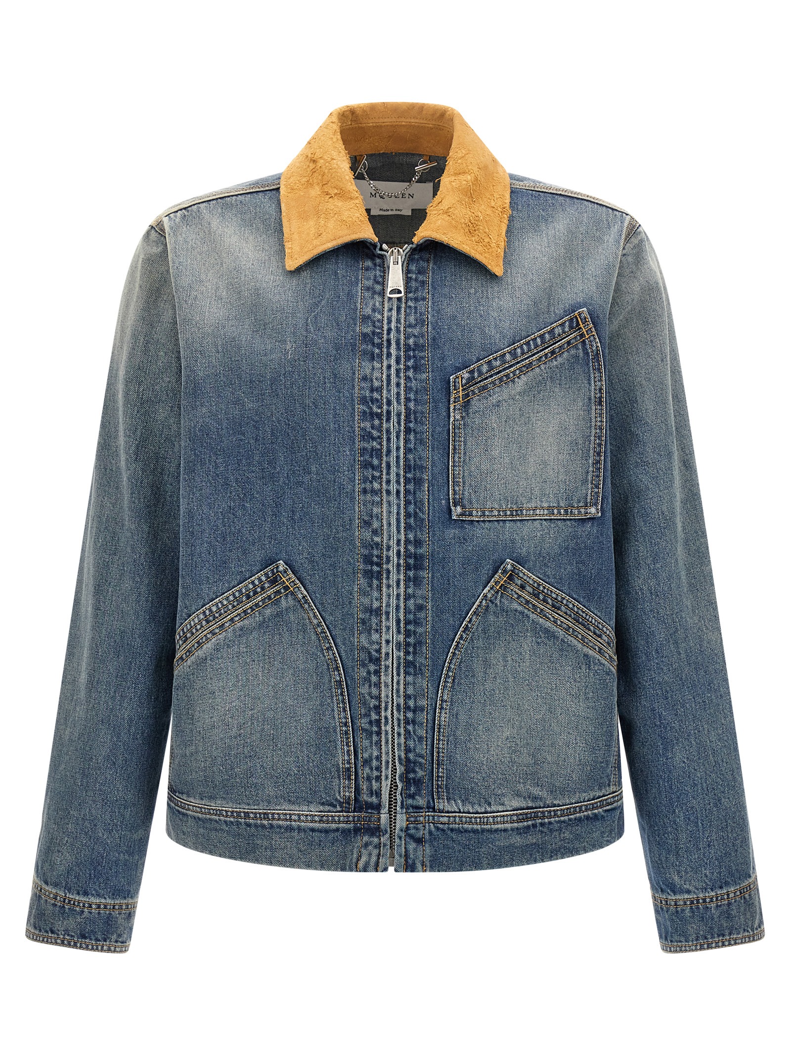 Suede denim jacket 809777QTACM0439 (Alexander McQUEEN / カジュアルジャケット・ベスト ) | Alexander McQUEEN (アレキサンダー・マックイーン)