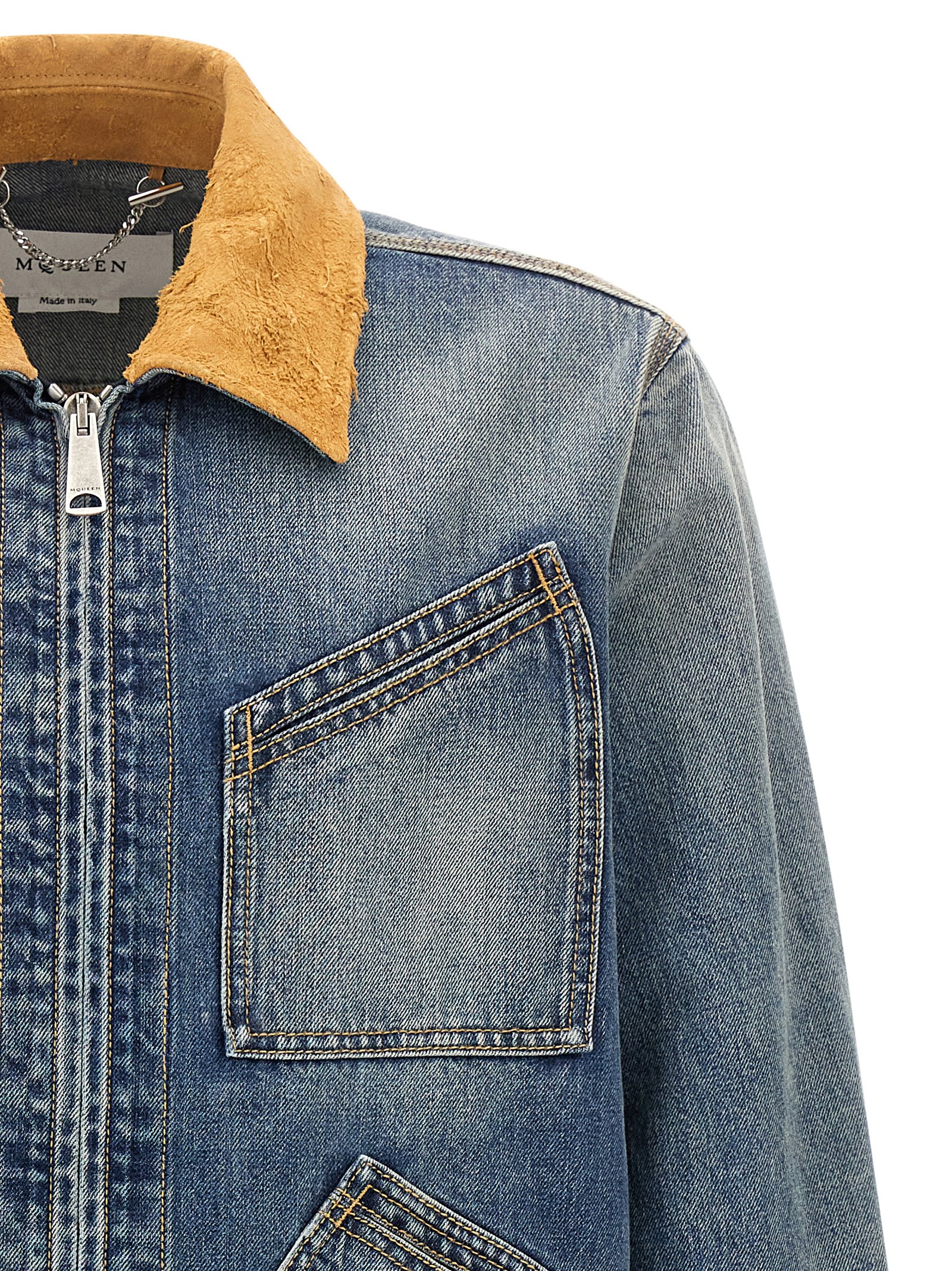 Suede denim jacket 809777QTACM0439 (Alexander McQUEEN / カジュアルジャケット・ベスト ) | Alexander McQUEEN (アレキサンダー・マックイーン)(2)