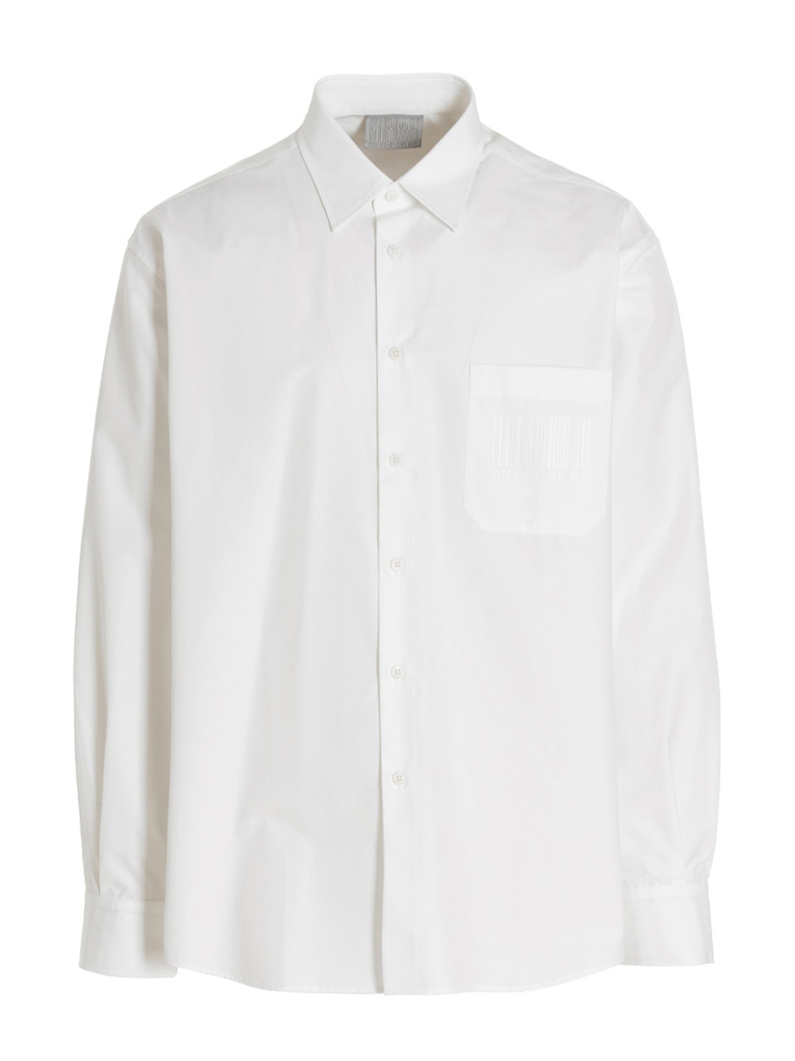 'Barcode' shirt VL16SH140WWHITE (VTMNTS / シャツ・ブラウス ) | VTMNTS (ブイティーエムエヌティーエス)
