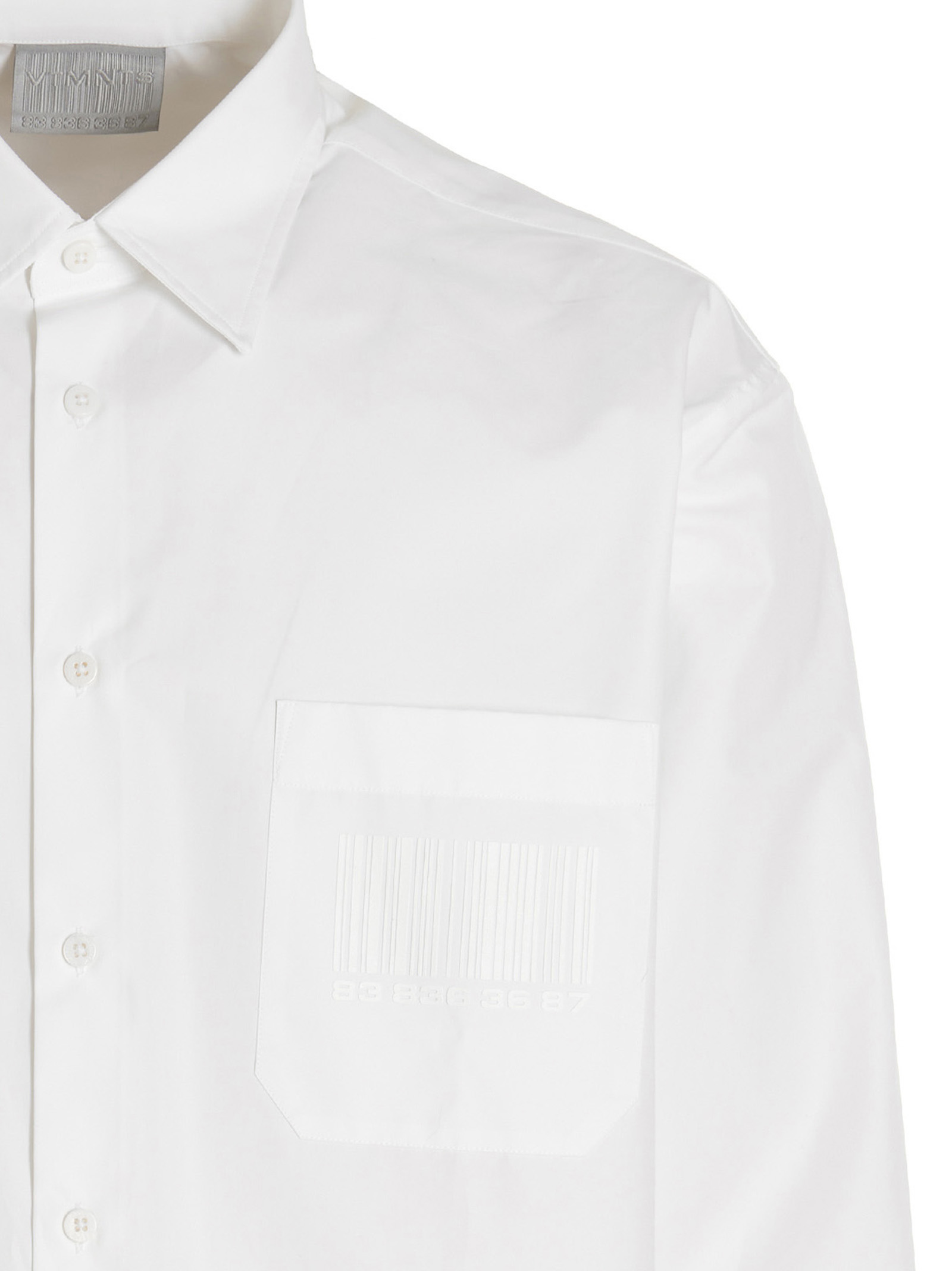 'Barcode' shirt VL16SH140WWHITE (VTMNTS / シャツ・ブラウス ) | VTMNTS (ブイティーエムエヌティーエス)(2)