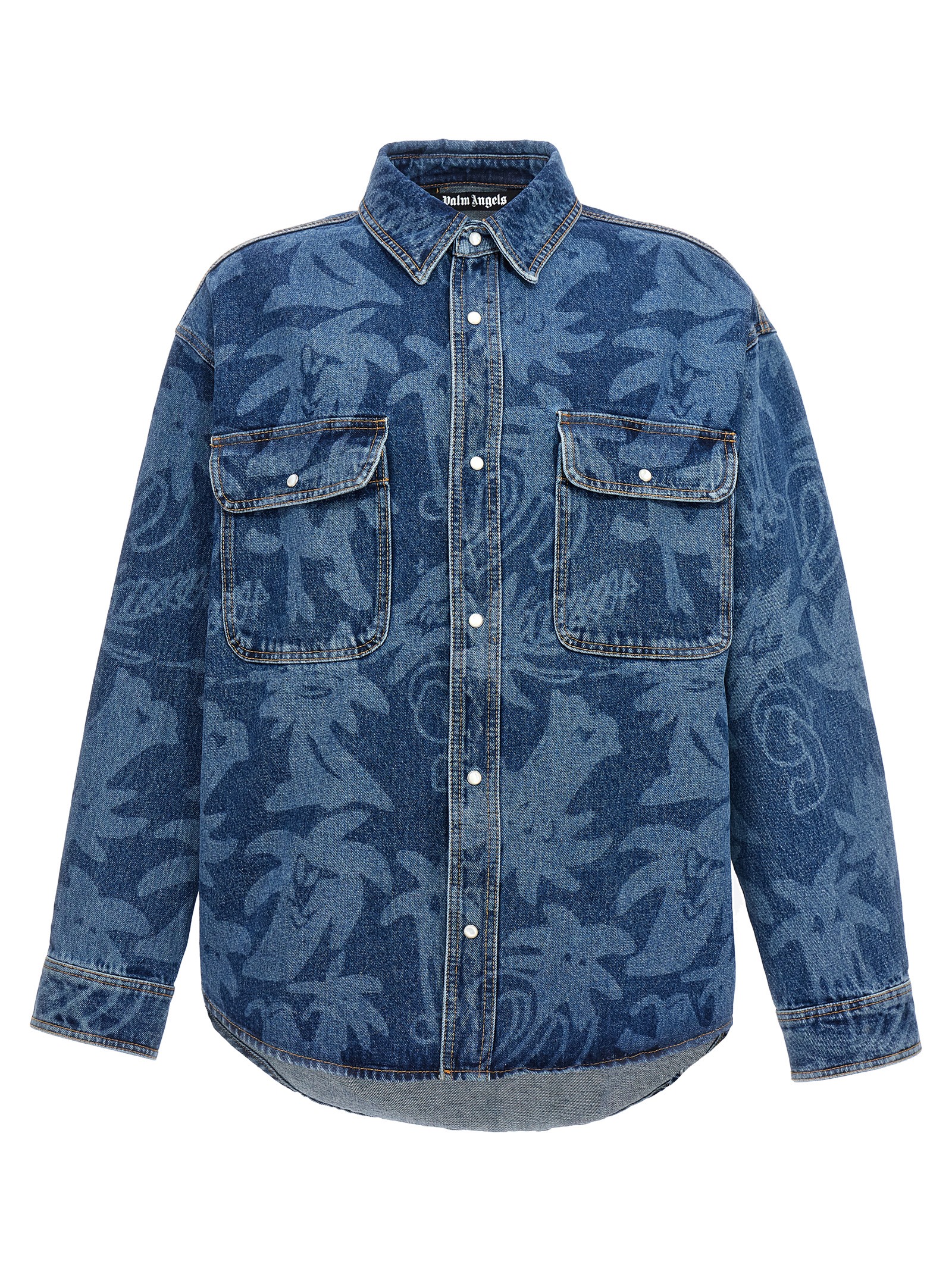 'Palmity Allover Laser' jacket PMYD020E23DEN00145404540 (Palm Angels / カジュアルジャケット・ベスト ) | Palm Angels (パームエンジェルス)