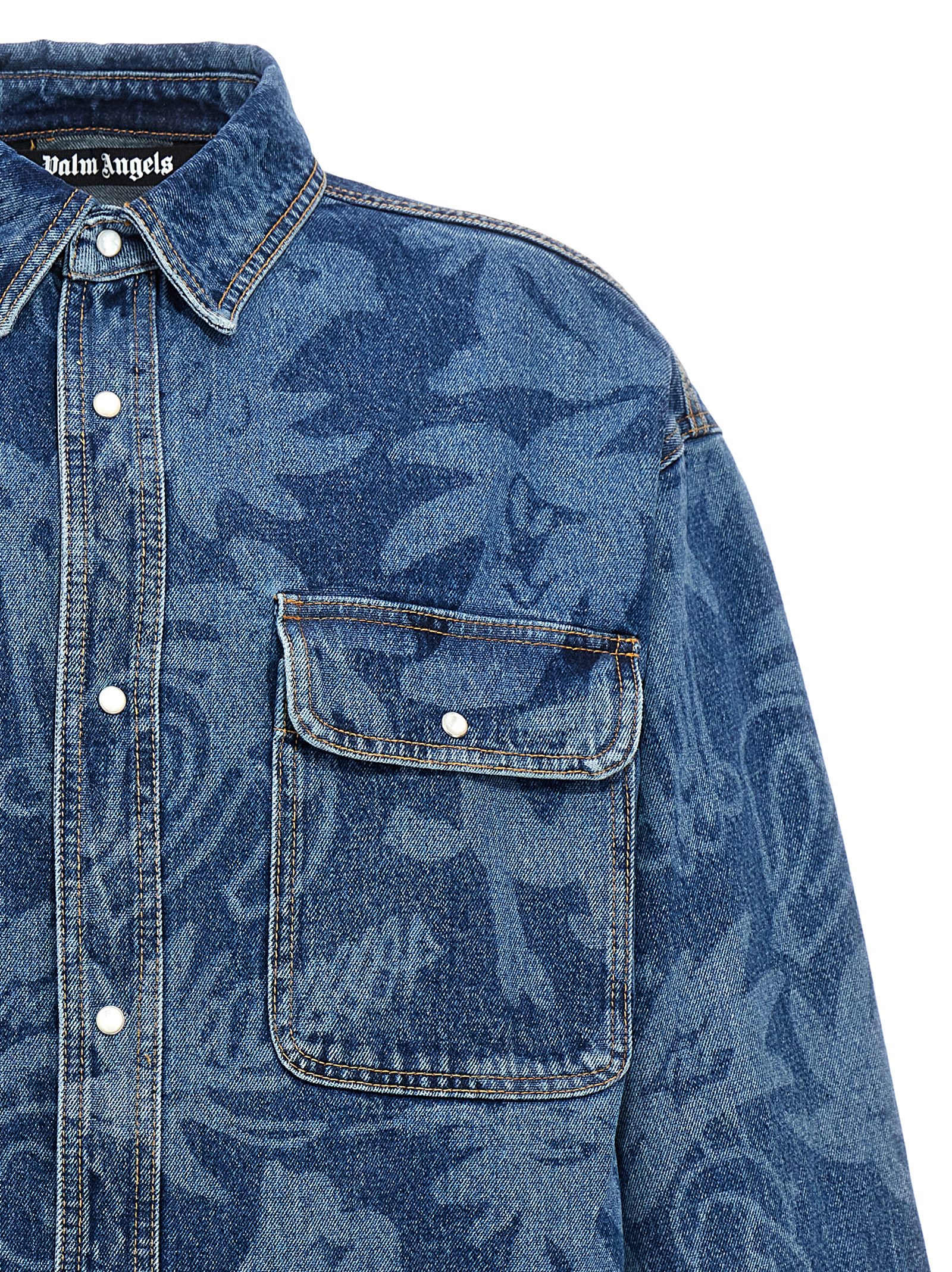 'Palmity Allover Laser' jacket PMYD020E23DEN00145404540 (Palm Angels / カジュアルジャケット・ベスト ) | Palm Angels (パームエンジェルス)(2)