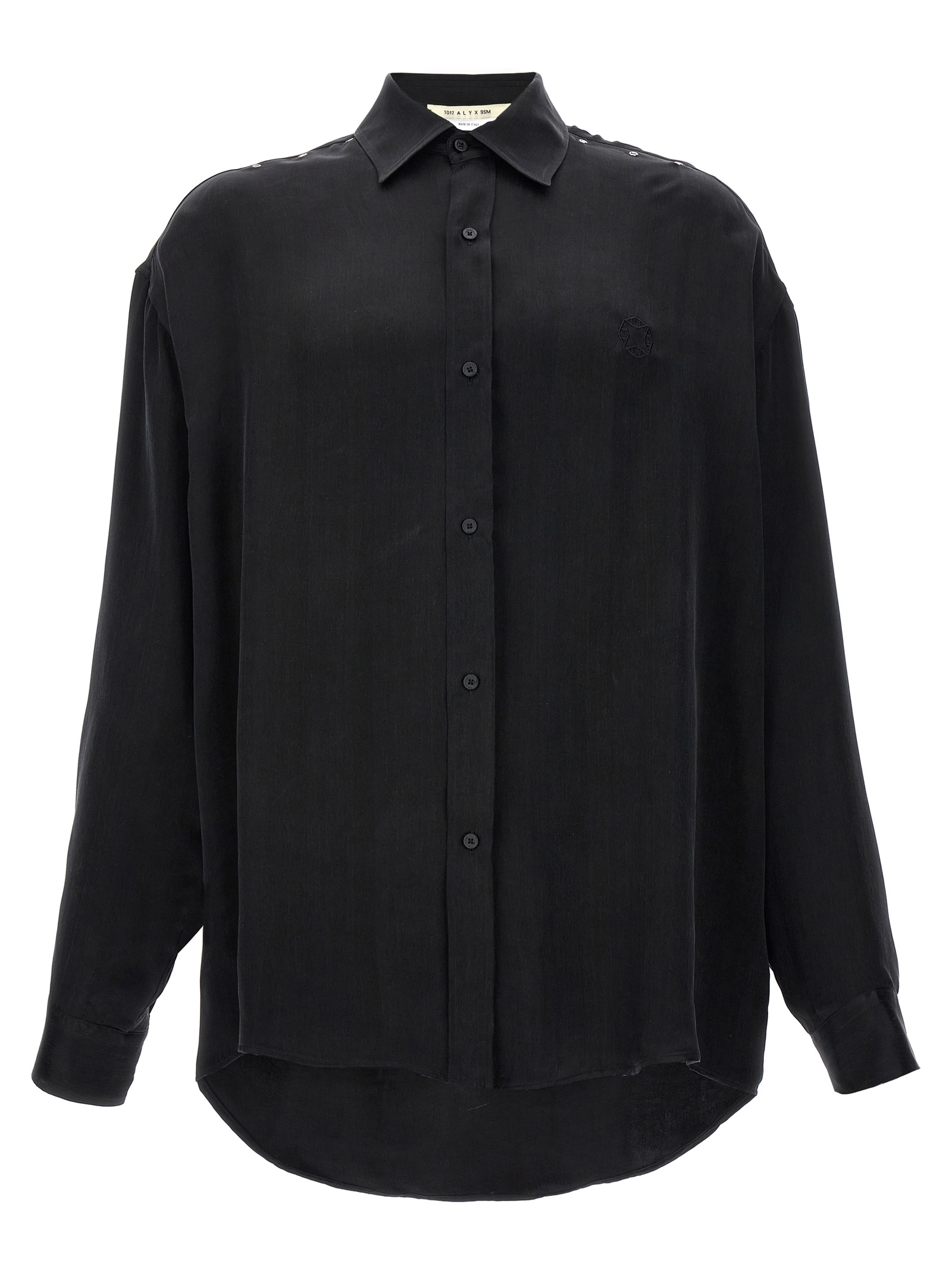 Logo embroidery cupro shirt AAUSH0236FA01BLK0003 (1017-ALYX-9SM / シャツ・ブラウス ) | 1017-ALYX-9SM (アリクス)