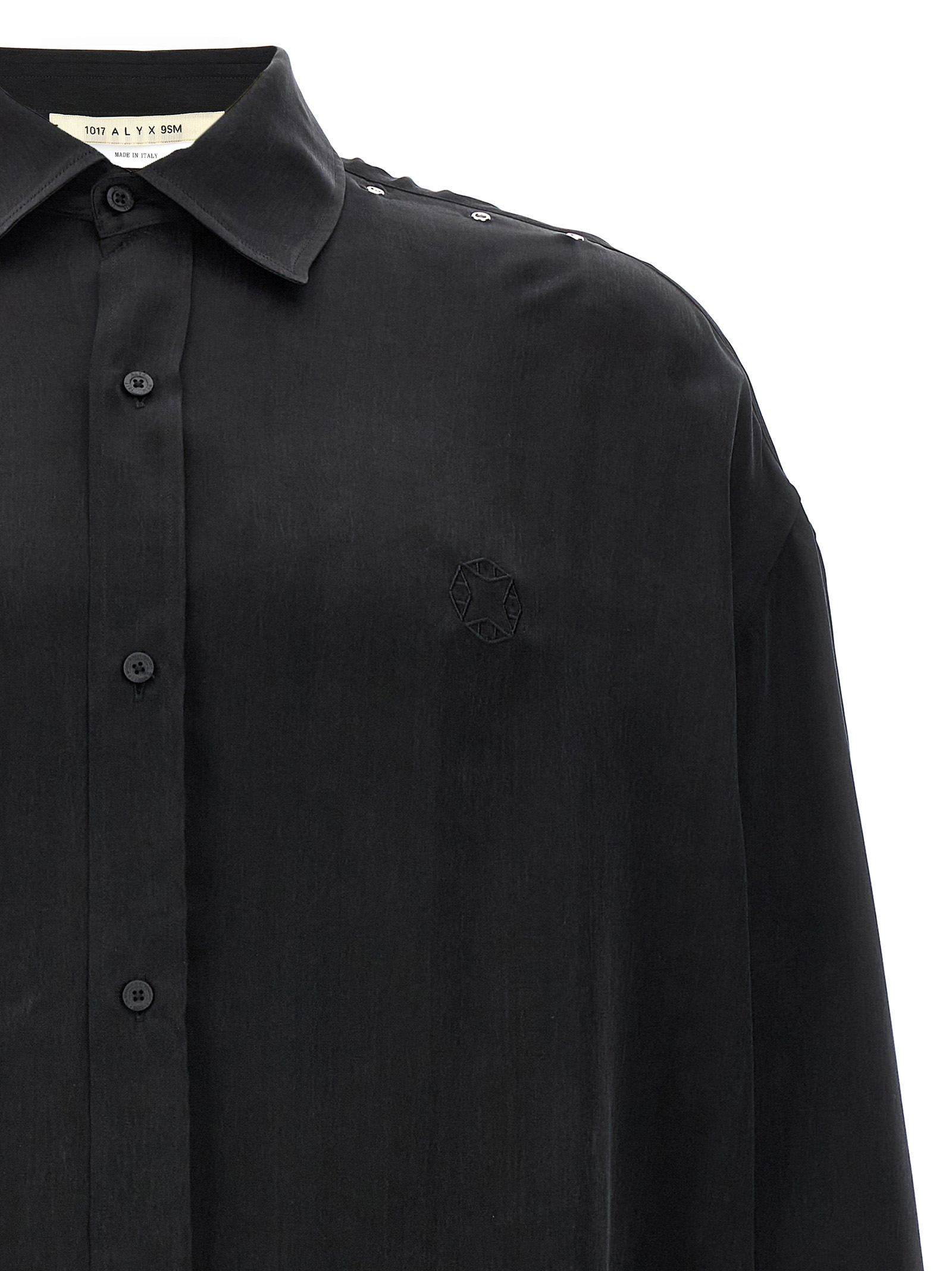 Logo embroidery cupro shirt AAUSH0236FA01BLK0003 (1017-ALYX-9SM / シャツ・ブラウス ) | 1017-ALYX-9SM (アリクス)(2)