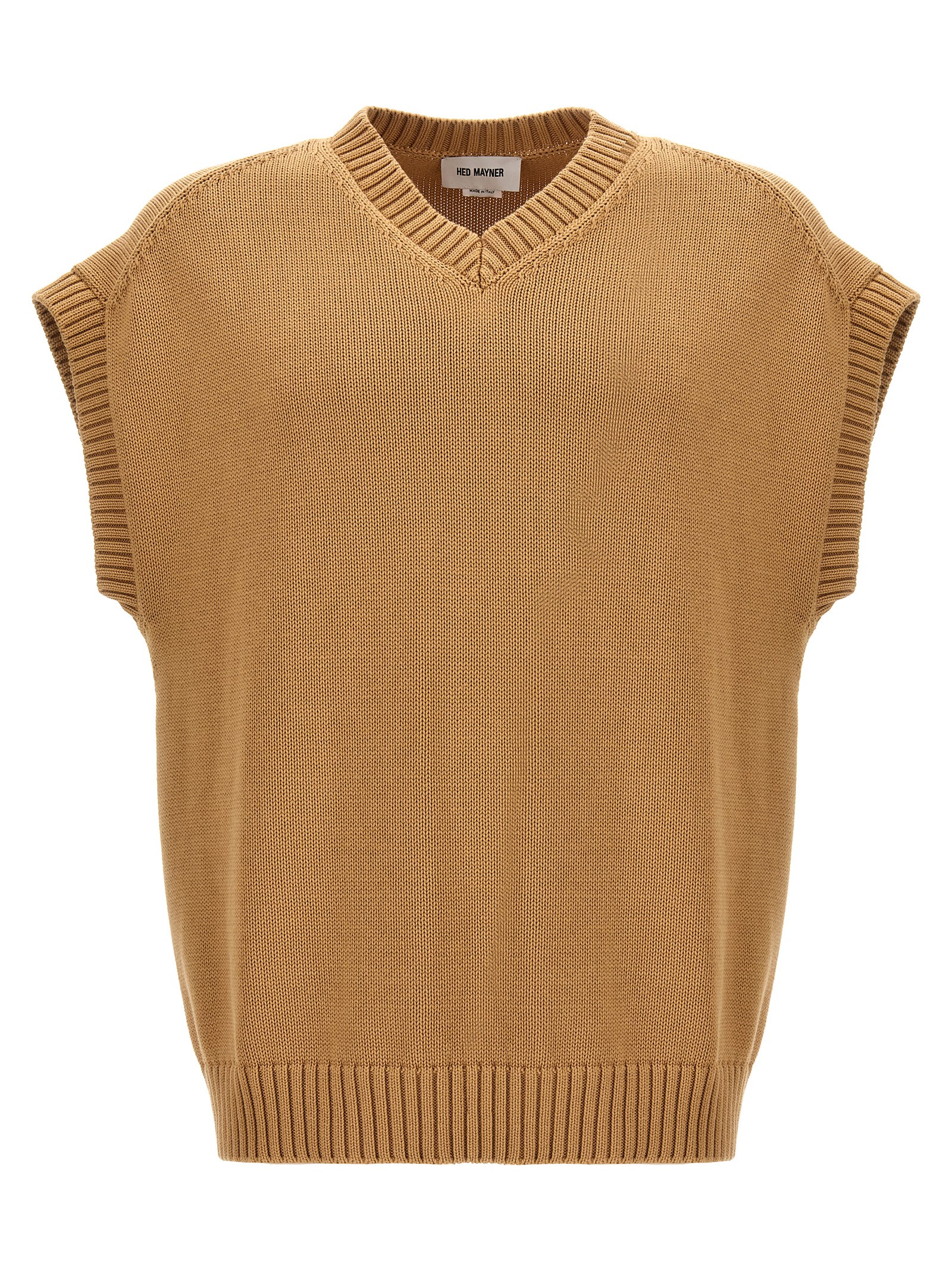 Knit vest HMMY75002THY601MEDIUMBEIGE (HED MAYNER / カジュアルジャケット・ベスト ) | HED MAYNER (ヘド メイナー)