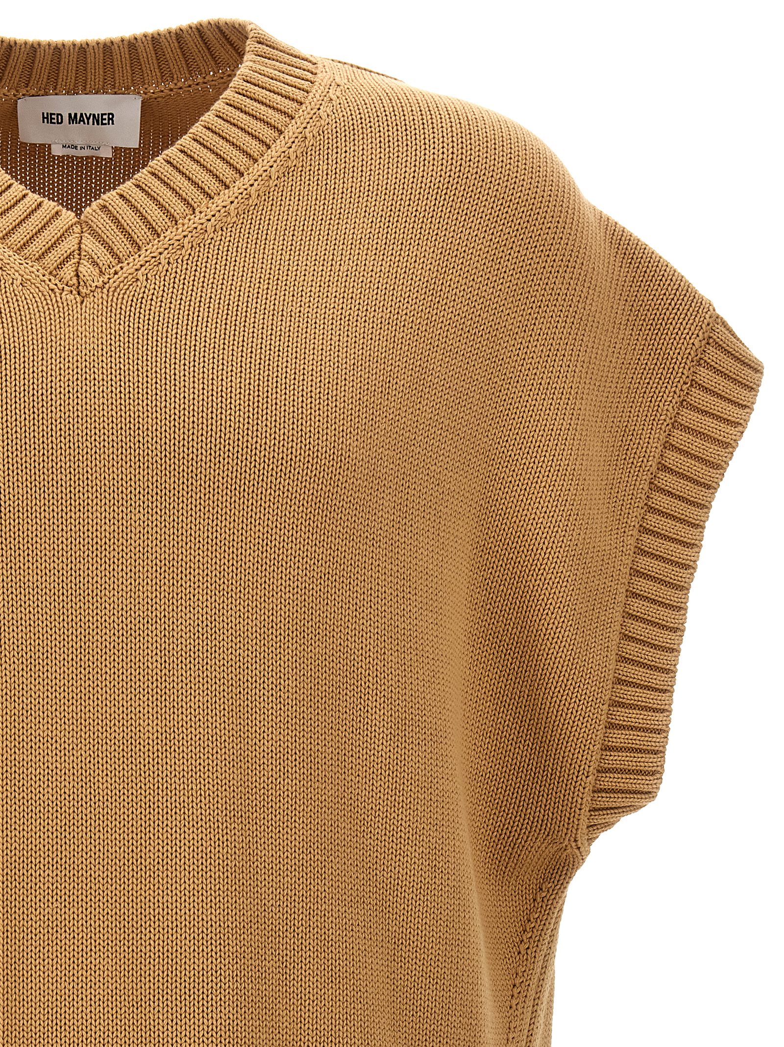 Knit vest HMMY75002THY601MEDIUMBEIGE (HED MAYNER / カジュアルジャケット・ベスト ) | HED MAYNER (ヘド メイナー)(2)