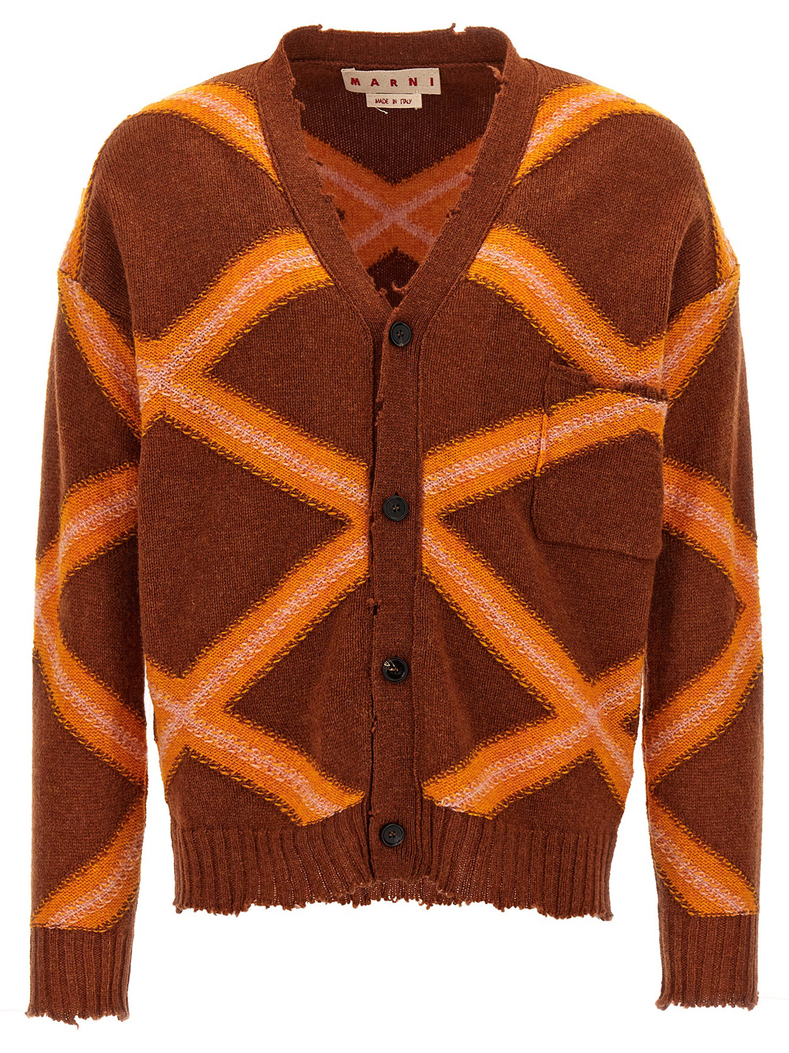 'Broken Macro Argyle' cardigan CDMG0134Q0UFH946ARM36 (Marni / ニット・セーター・カーディガン ) | Marni (マルニ)