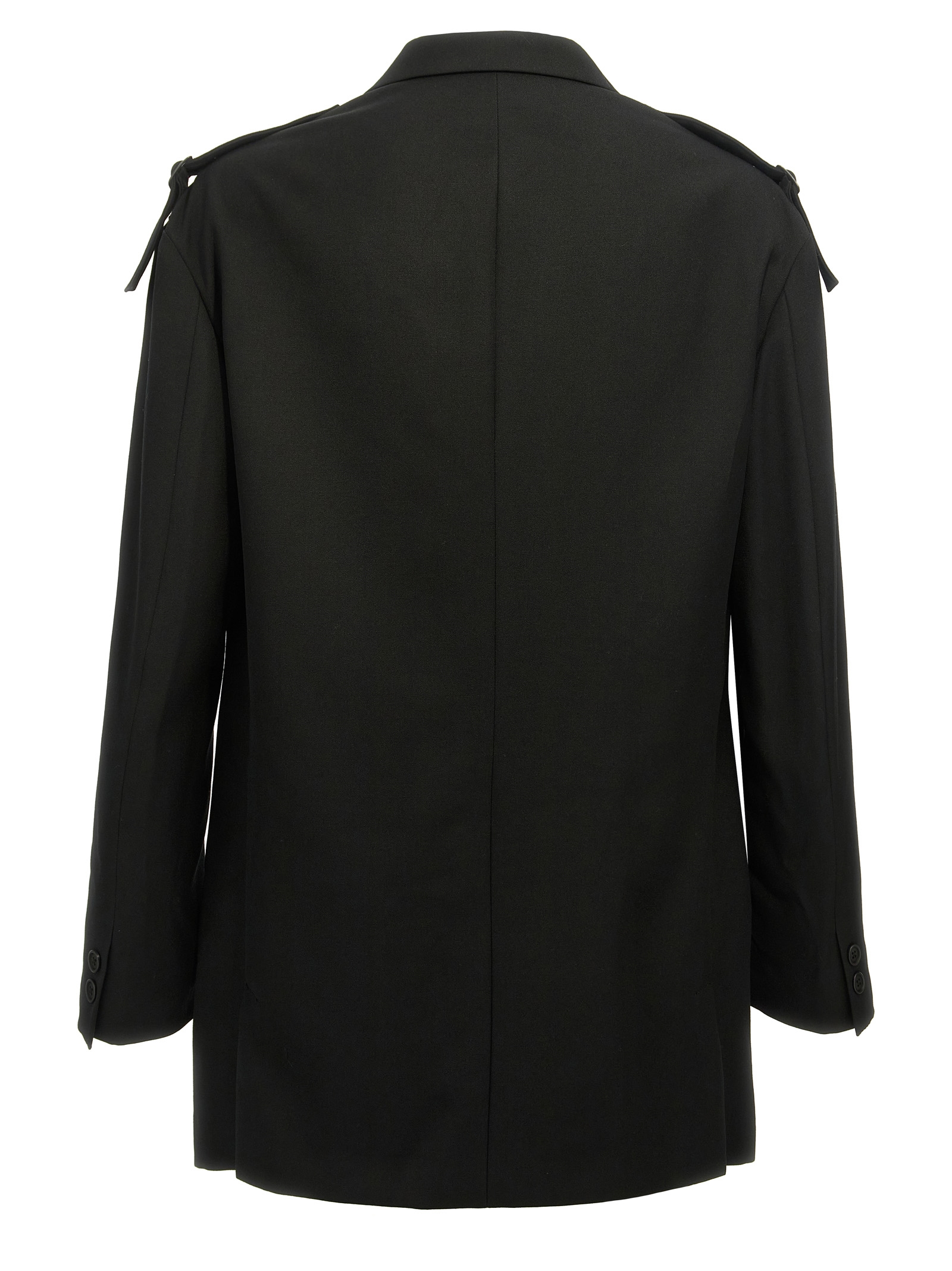 Single-breasted blazer with strap detail HOJ74534BLACK1 (Yohji Yamamoto / スーツ・ジャケット ) | Yohji Yamamoto (ヨウジヤマモト)(1)