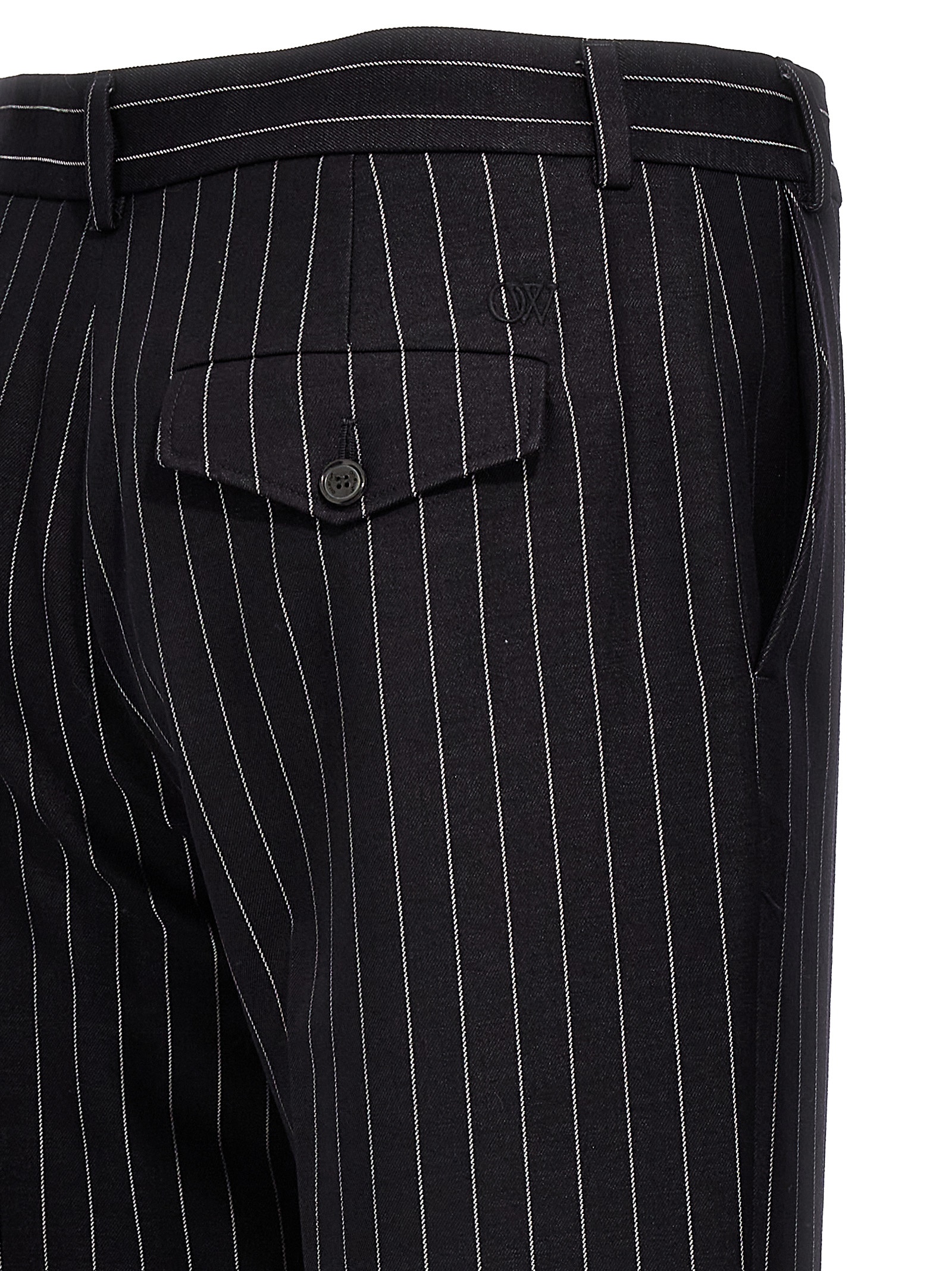 '23 pinstripes' trousers OMCO033S24FAB00247474747 (Off-White / パンツ ) | Off-White (オフホワイト)(3)