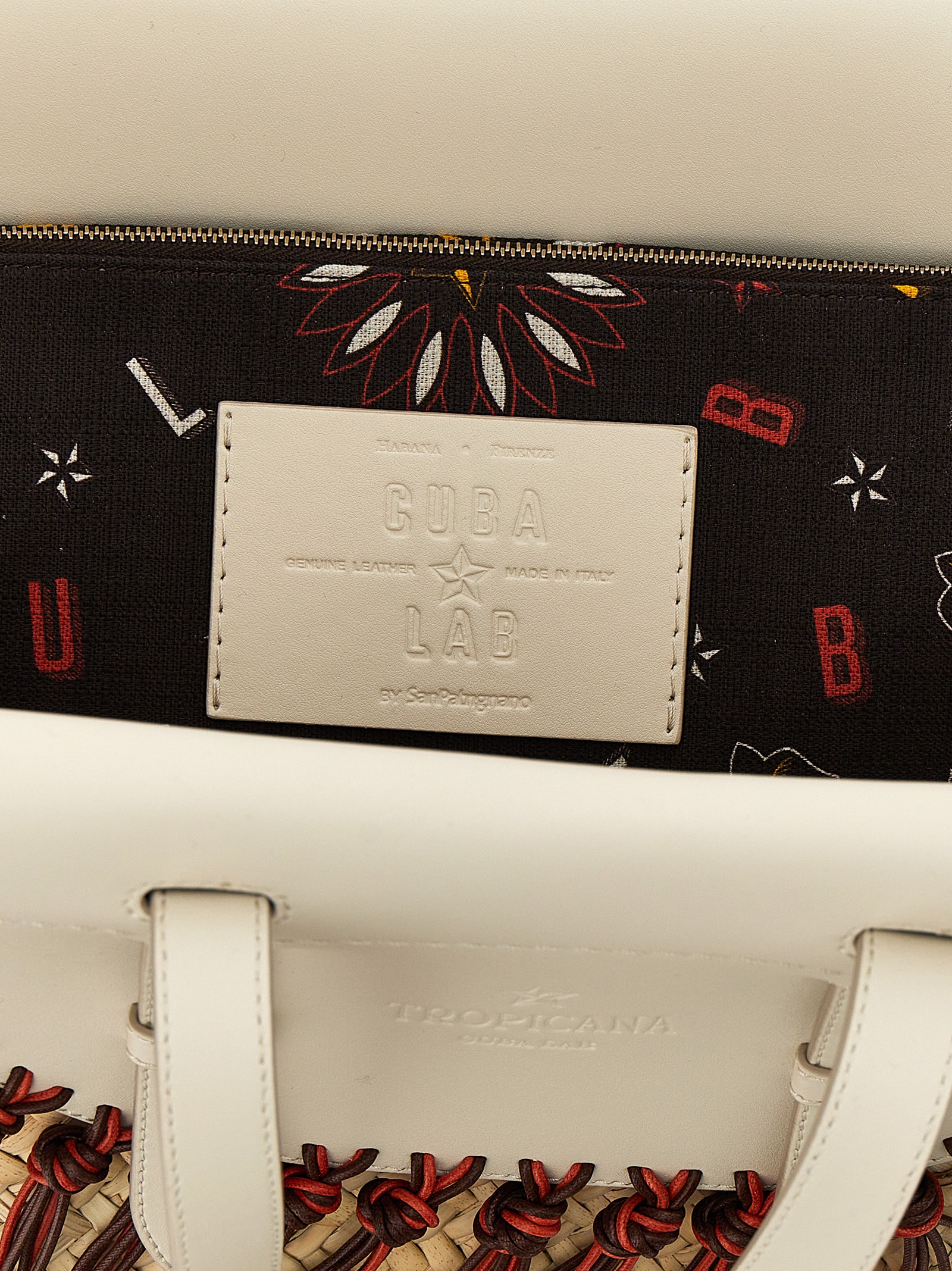 Cuba Lab x SanPa 'Tropicana' shopping bag 8056420208696OFFWHITE (CUBA LAB / トートバッグ ) | CUBA LAB (キューバラボ)(3)