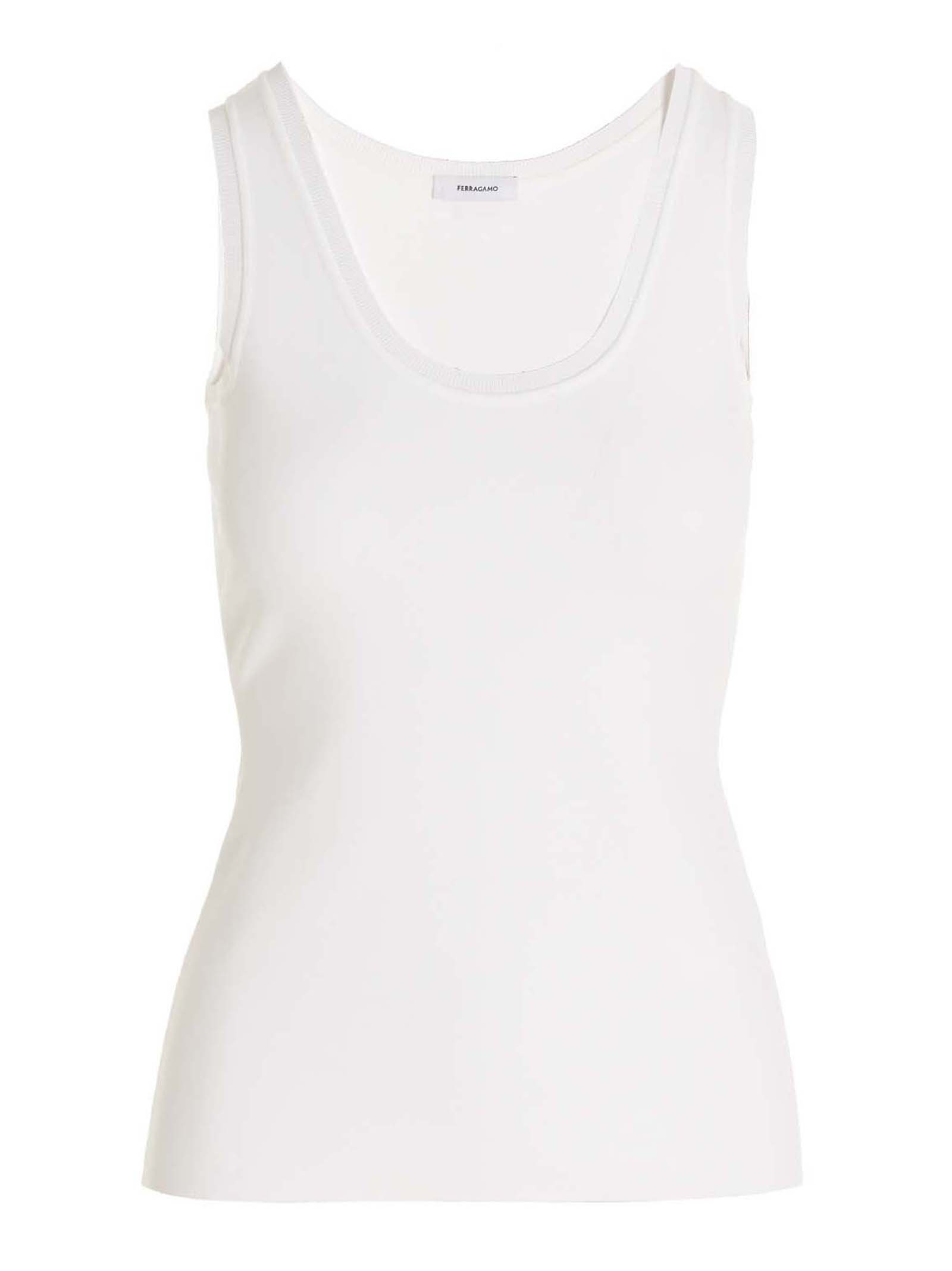 Basic tank top 0761927OPTICWHITE (FERRAGAMO / タンクトップ・キャミソール ) | FERRAGAMO (フェラガモ)