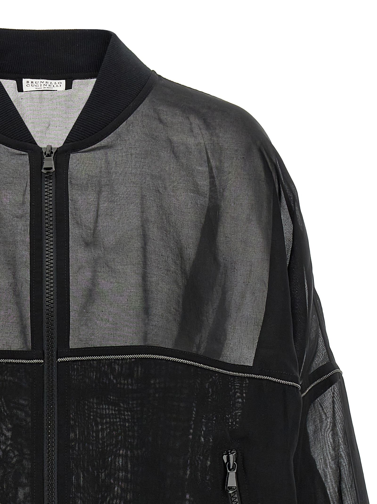 Organza bomber jacket MH911VE706C099 (Brunello Cucinelli / カジュアルジャケット・ベスト ) | Brunello Cucinelli (ブルネロ・クチネリ)(2)