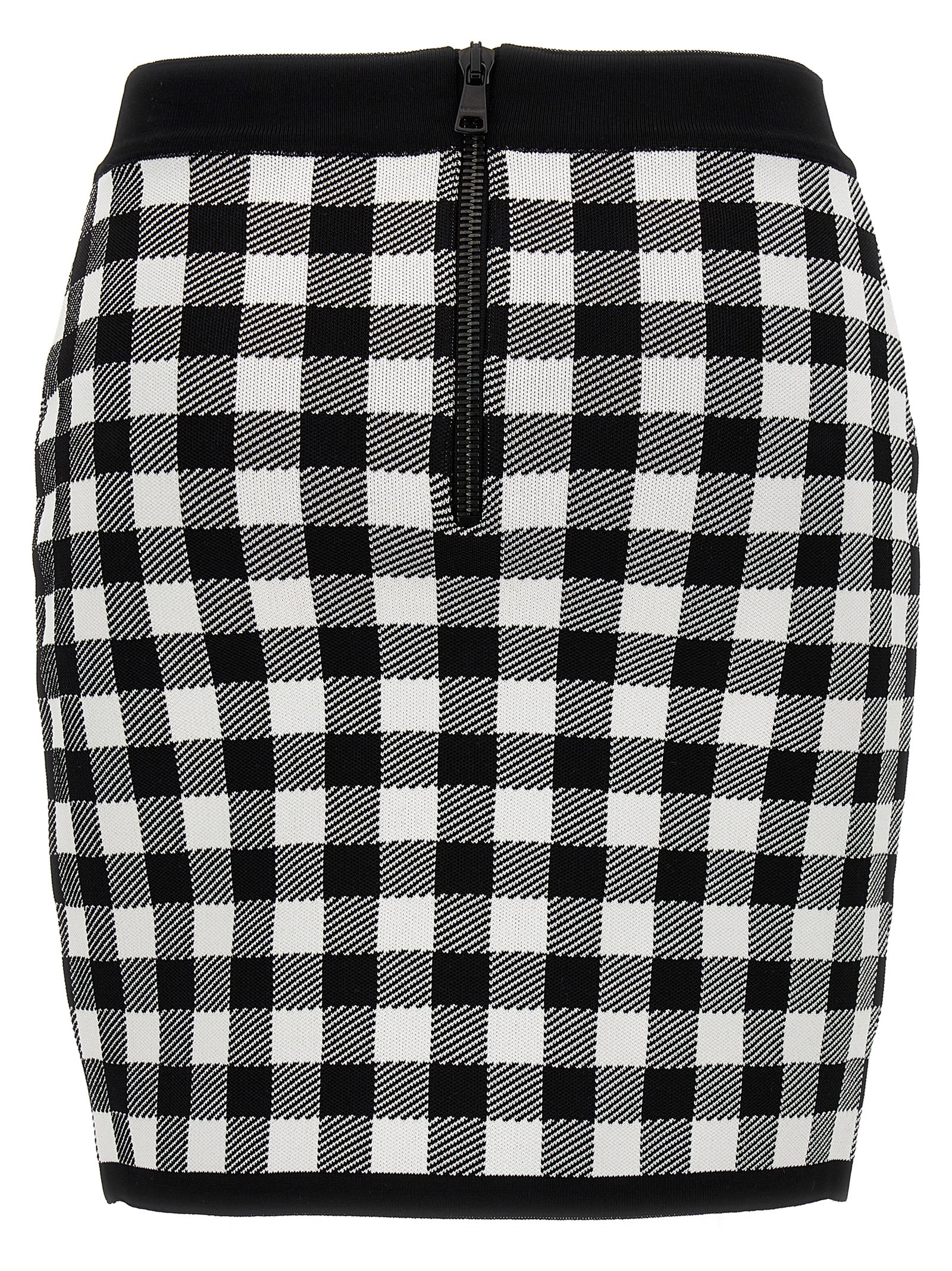 Logo button vichy skirt CF1LB292KF51EAB (Balmain / スカート ) | Balmain (バルマン)(1)