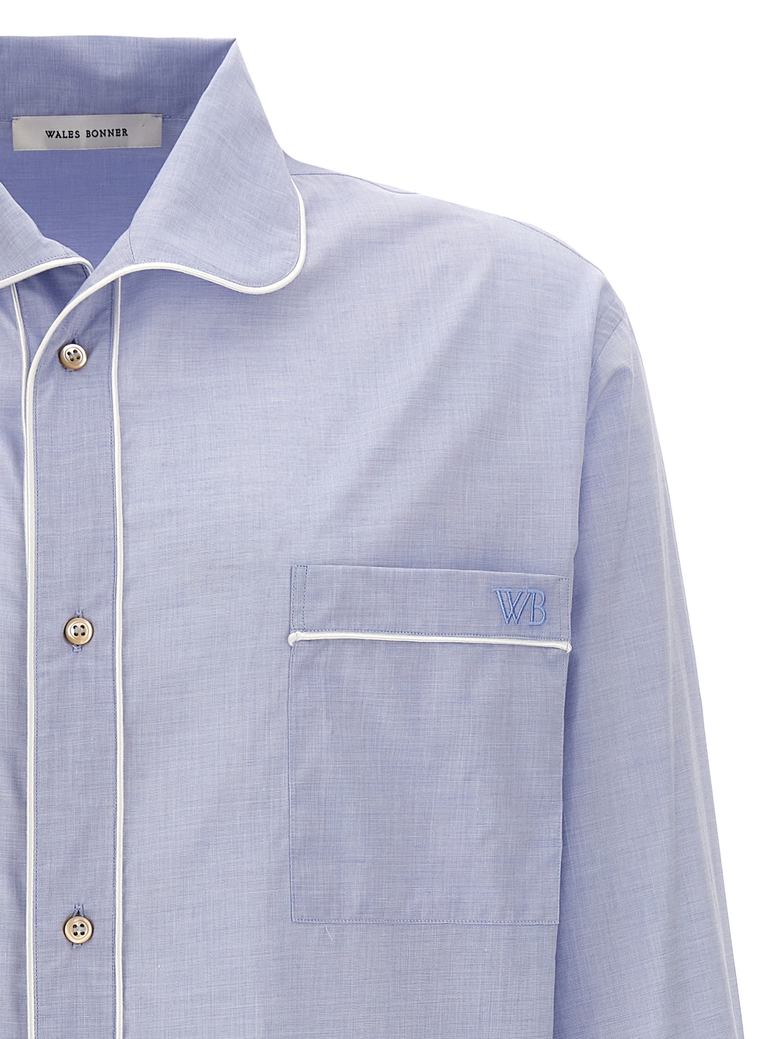 Tシャツ・カットソー WALES BONNER SS24 'Market' shirt (MS24SH01CO04 500) wales bonner MARKET SHIRT Pink