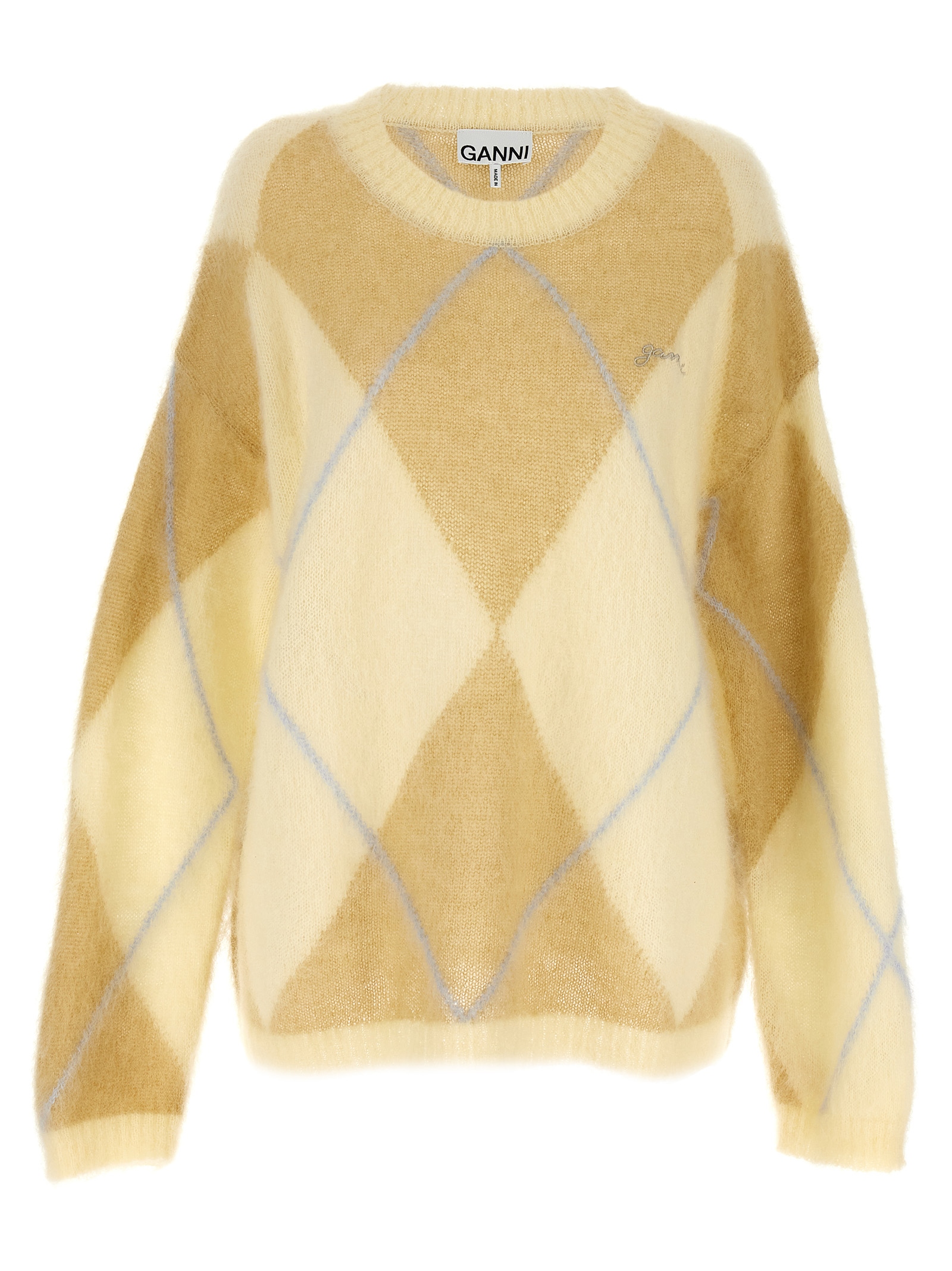 Logo embroidery diamond sweater K2246999（ニット・セーター 