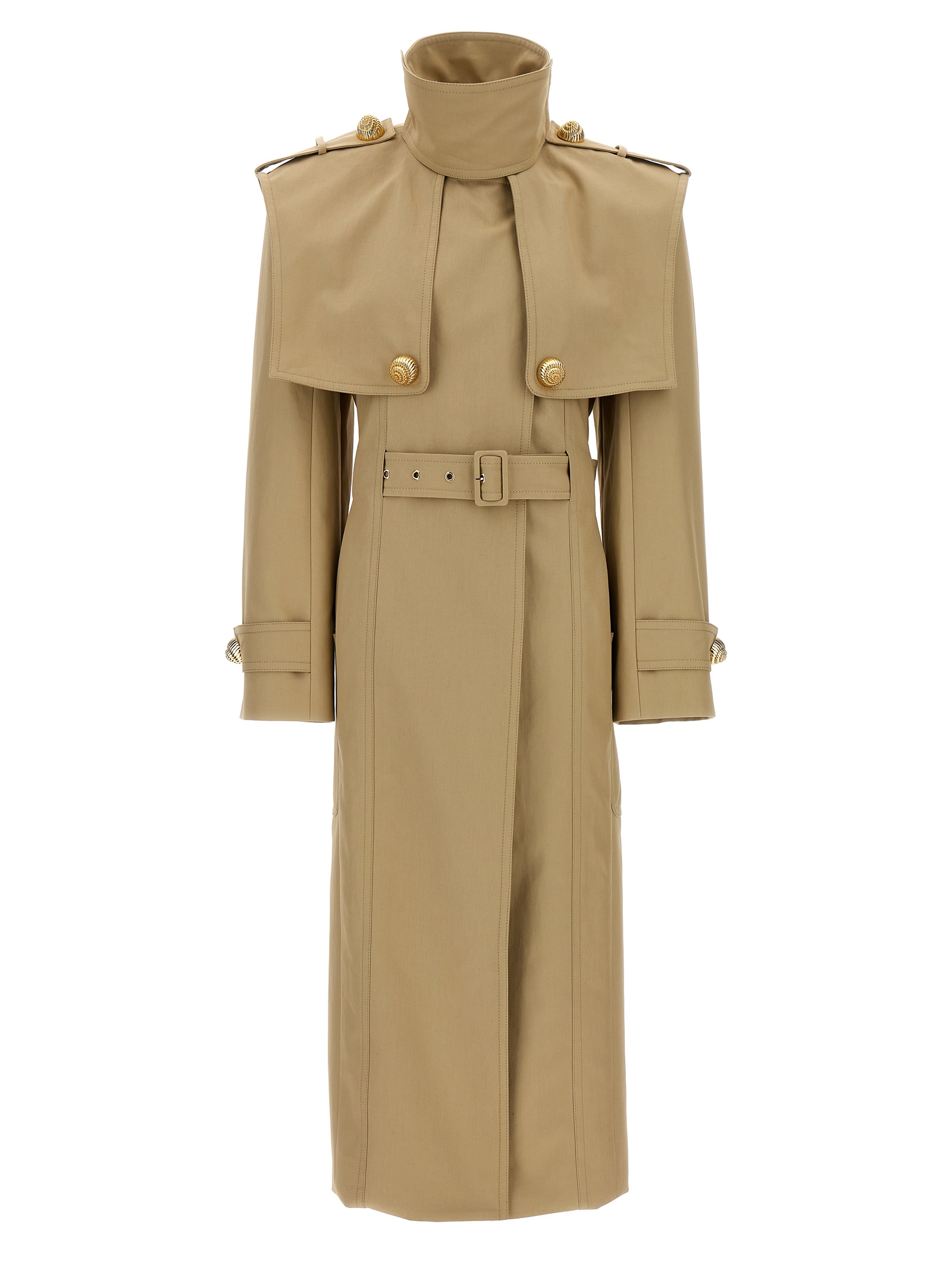 'Chiocciola' button trench coat DF0TL155CF480FK (Balmain / コート・ダウン ) | Balmain (バルマン)
