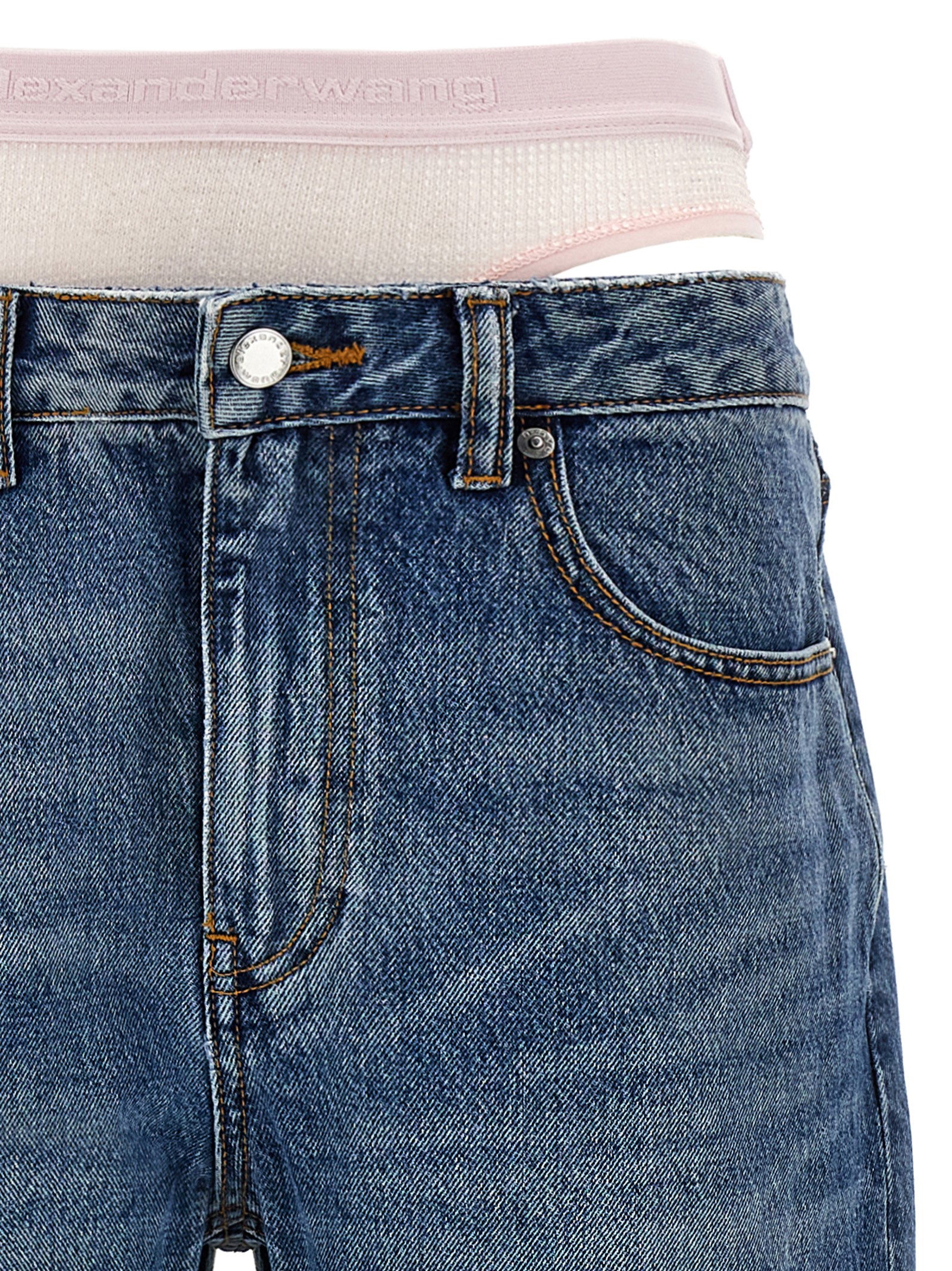 'Slit Hem Prestyle Hotfix Mesh Undie' jeans 4DC4244440473 (alexanderwang / ジーンズ ) | alexanderwang (アレキサンダーワン)(2)