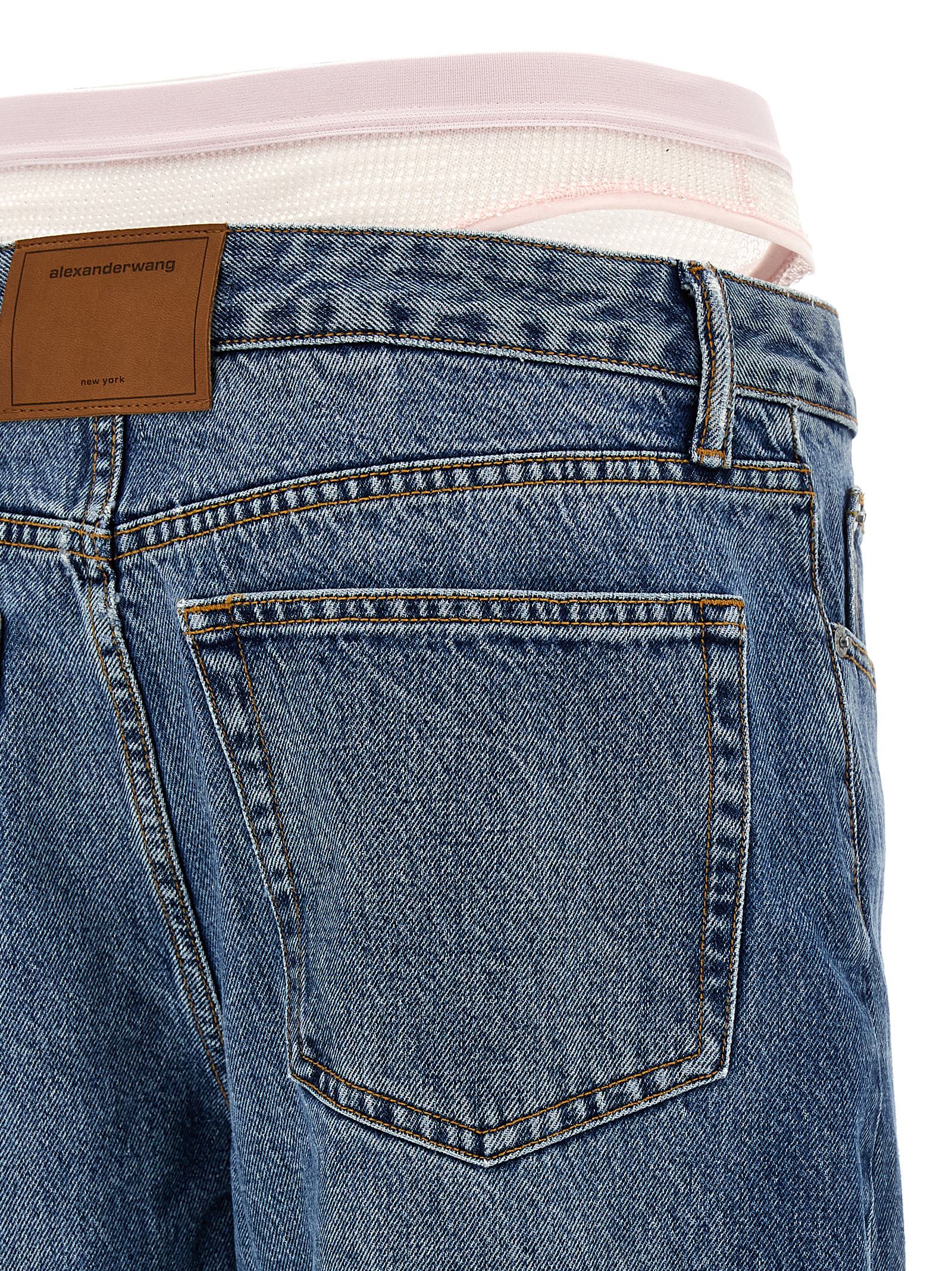 'Slit Hem Prestyle Hotfix Mesh Undie' jeans 4DC4244440473 (alexanderwang / ジーンズ ) | alexanderwang (アレキサンダーワン)(3)