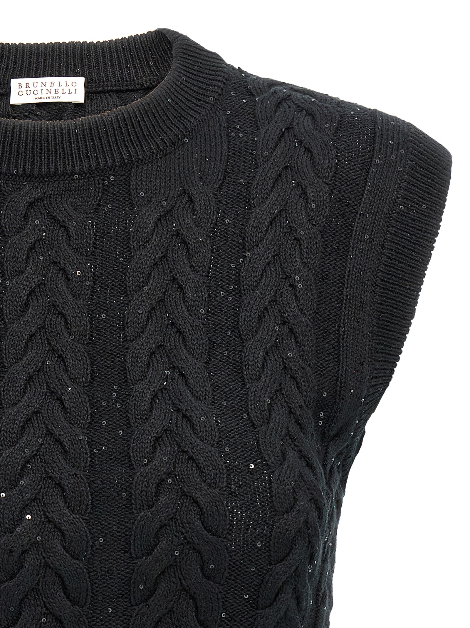 Double Cable Dazzling Vest MDV798130C101 (Brunello Cucinelli / ニット・セーター・カーディガン ) | Brunello Cucinelli (ブルネロ・クチネリ)(2)