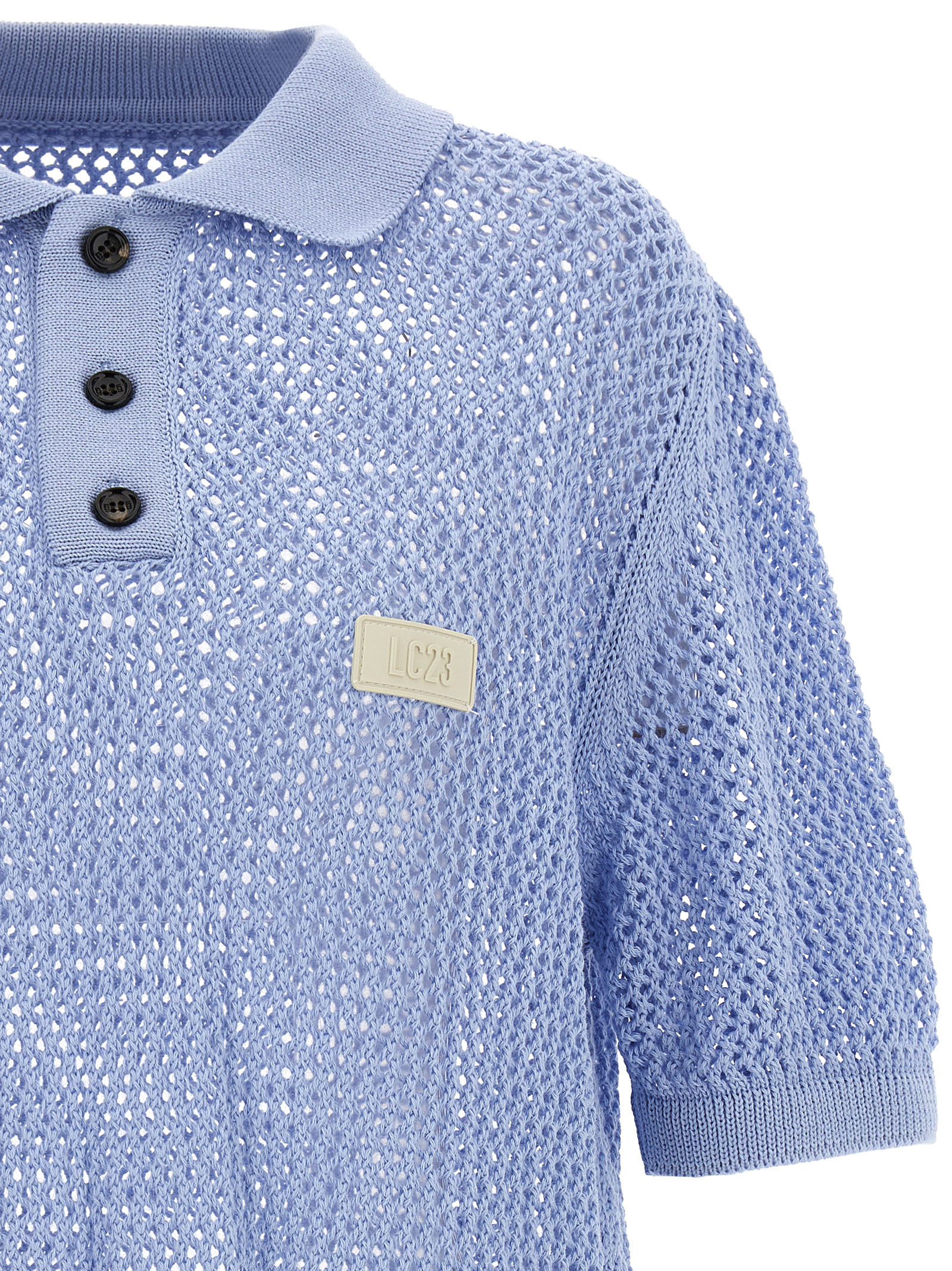 Crochet polo shirt M402BLUE (LC23 / ポロシャツ ) | LC23 (エルシー23)(2)
