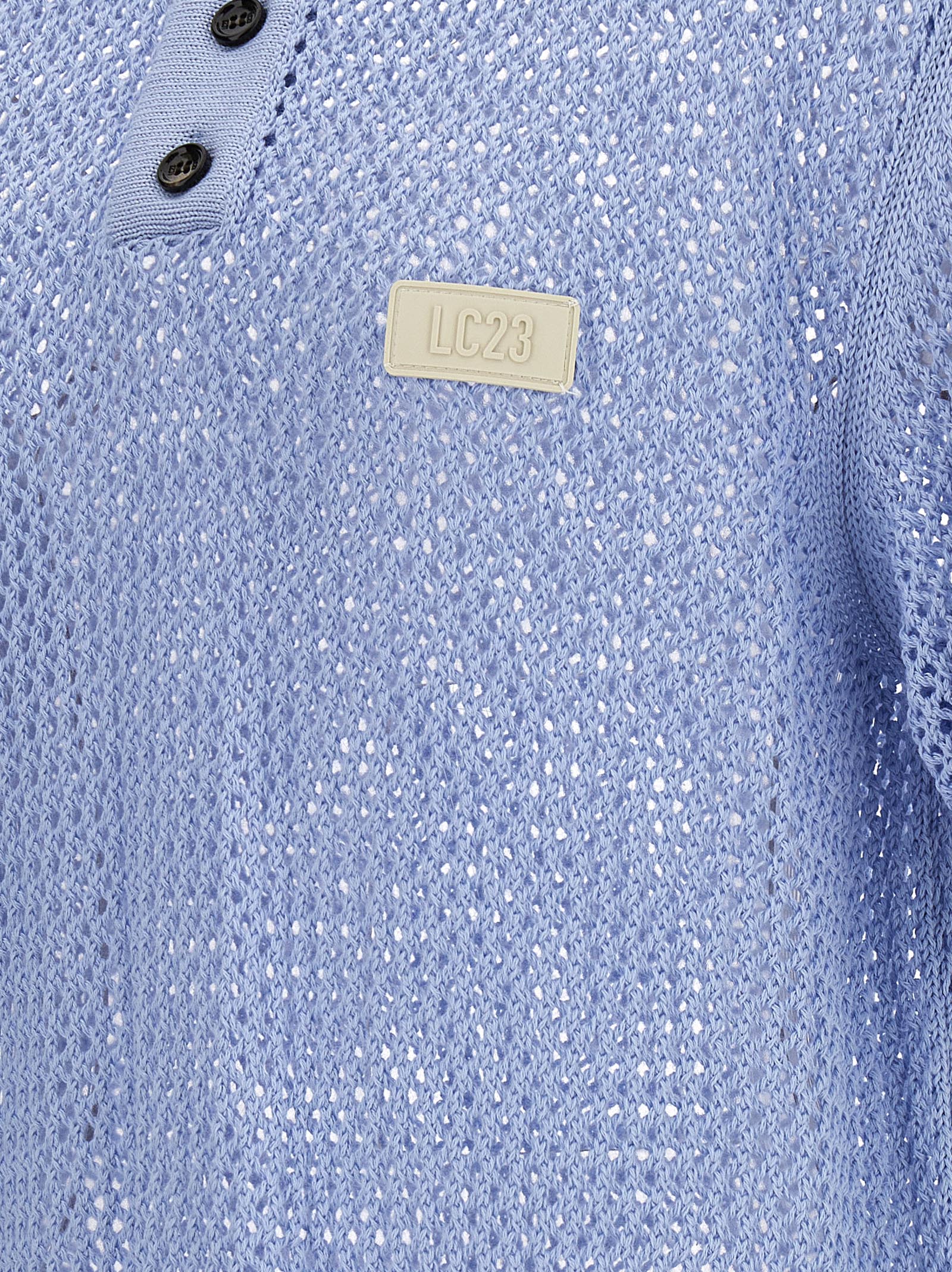 Crochet polo shirt M402BLUE (LC23 / ポロシャツ ) | LC23 (エルシー23)(3)