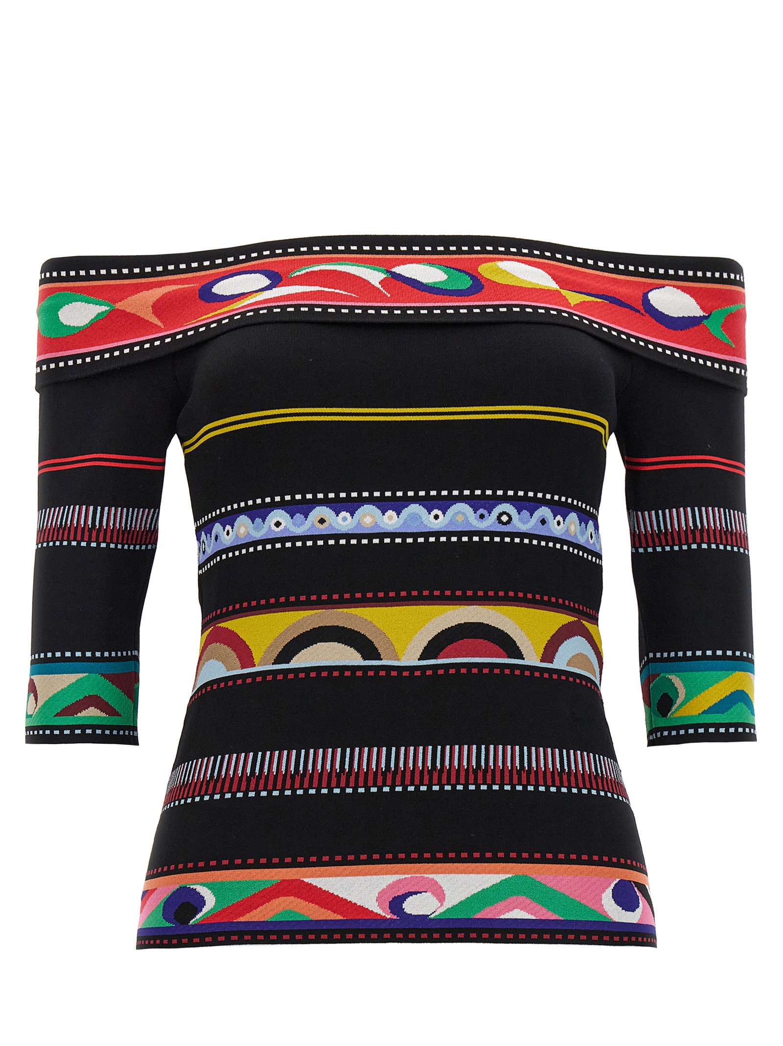 Jacquard patterned top 3RKM153R955A63 (Emilio Pucci / Tシャツ・カットソー ) | Emilio Pucci (エミリオプッチ)