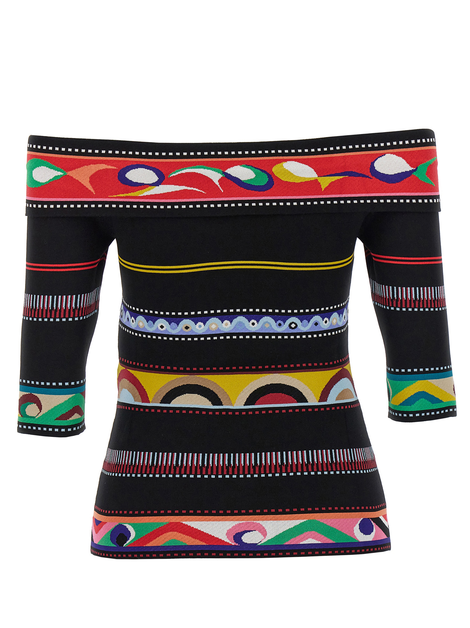 Jacquard patterned top 3RKM153R955A63 (Emilio Pucci / Tシャツ・カットソー ) | Emilio Pucci (エミリオプッチ)(1)