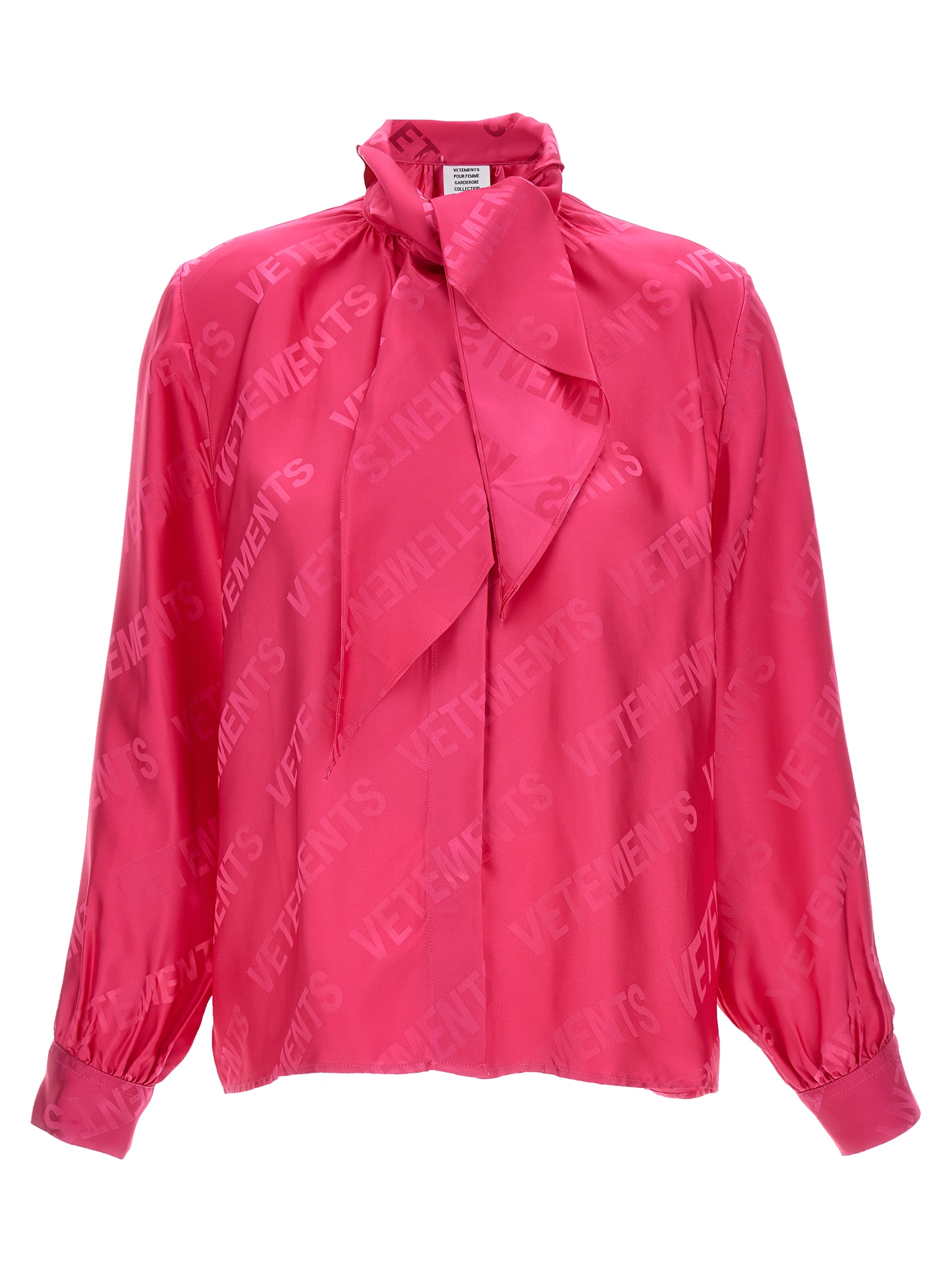 'Monogram' blouse WE54SH100HHOTPINK (VETEMENTS / シャツ・ブラウス ) | VETEMENTS (ヴェトモン)